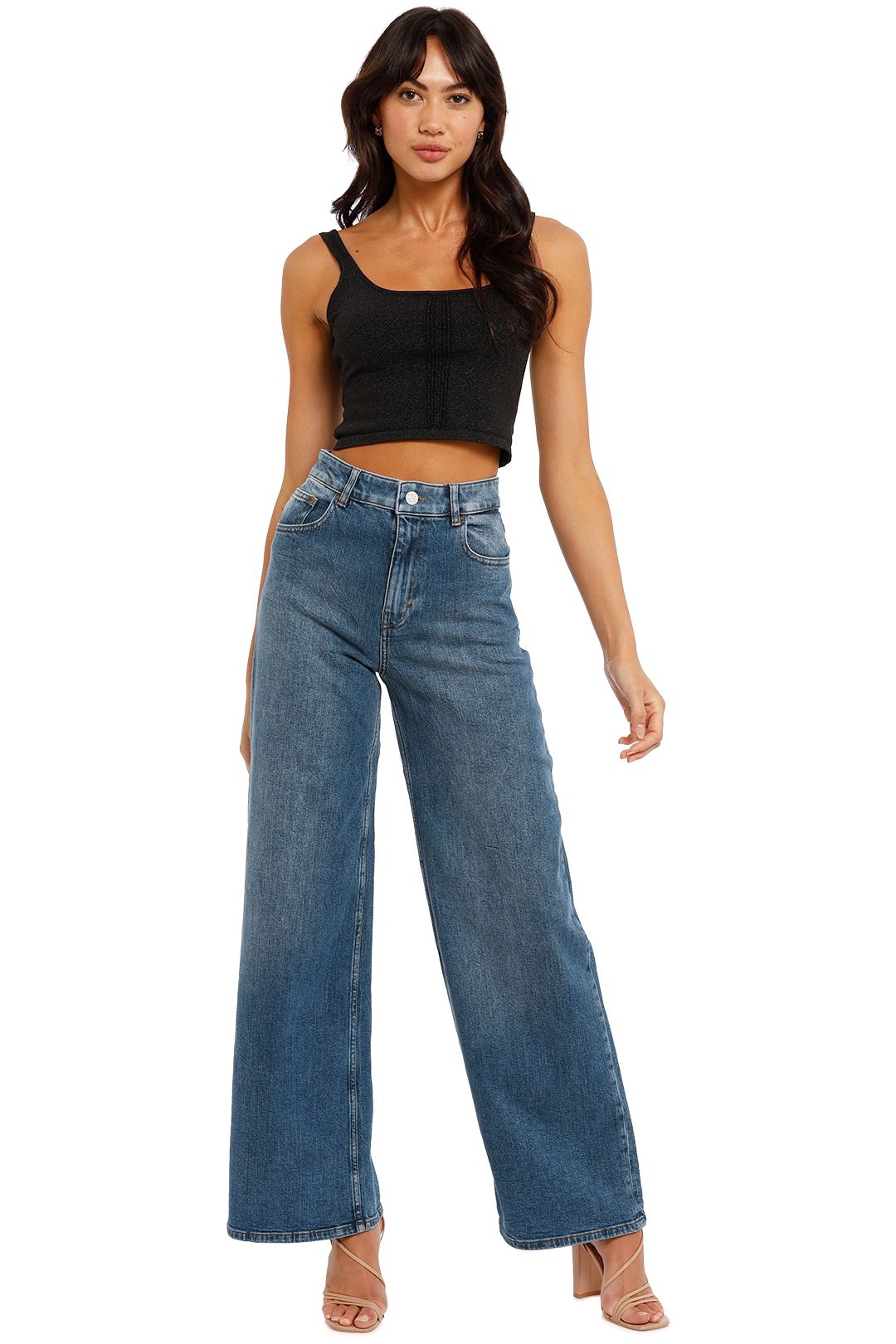 Baum Und Pferdgarten Nini Blue Washed Denim Jeans High Waisted