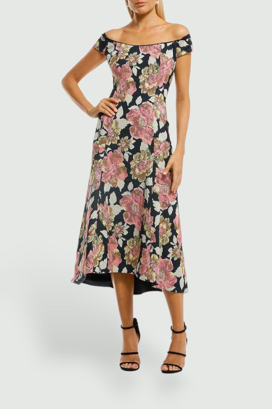 Moss-and-Spy-Beatrice-Midi-A-Line-Dress-Floral-Front