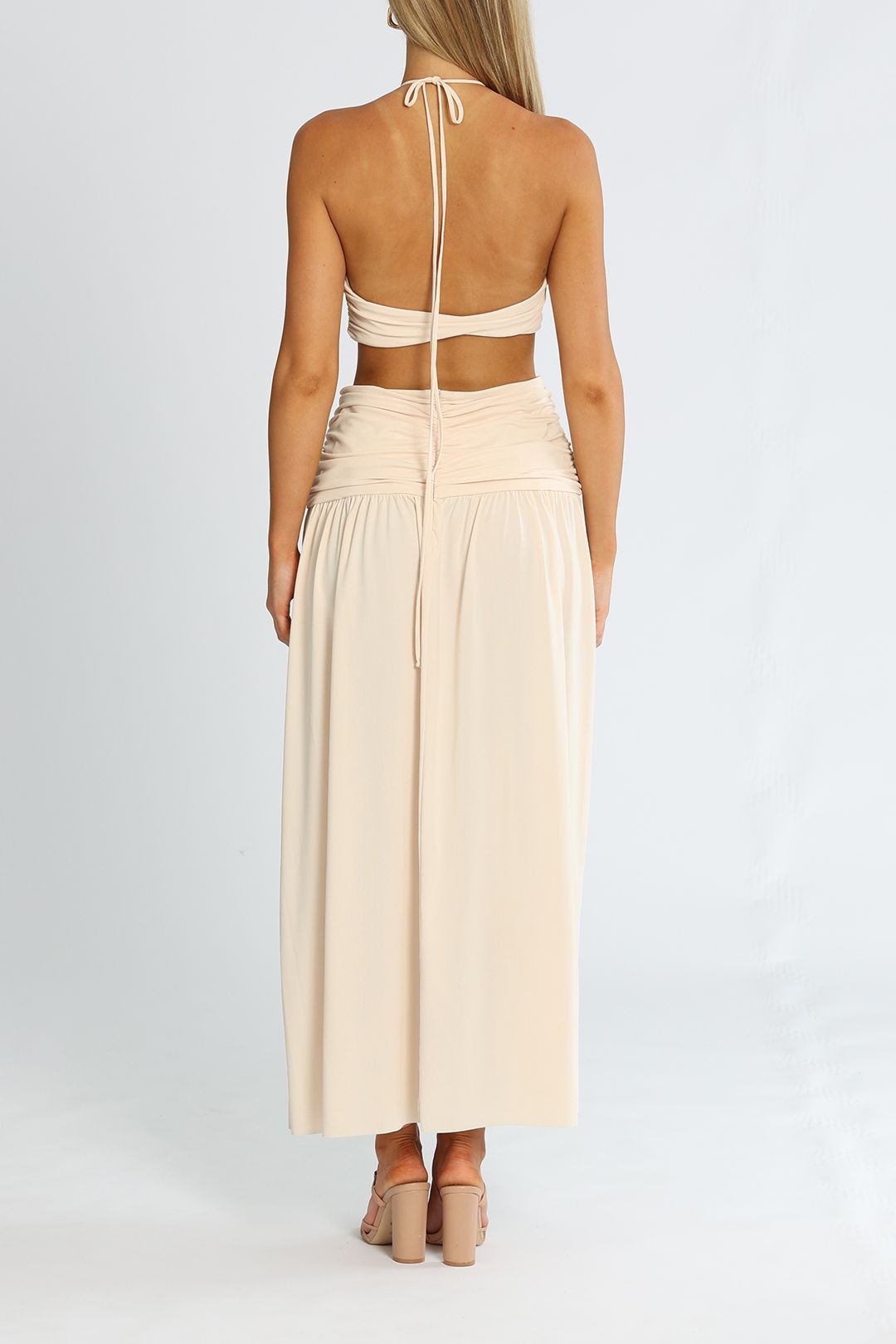 Bec and Bridge Adaline Cut Out Maxi Dress Ivory Ruch