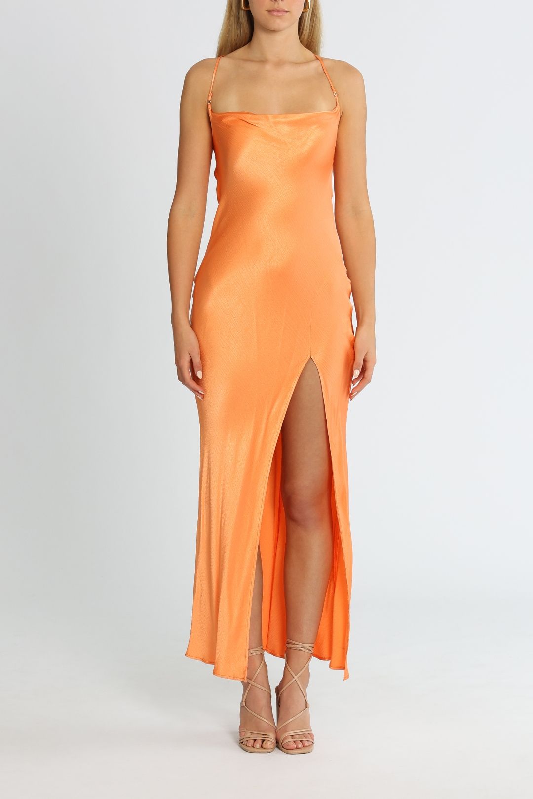 Grecian Ruffle Stretch Maxi Long Dress