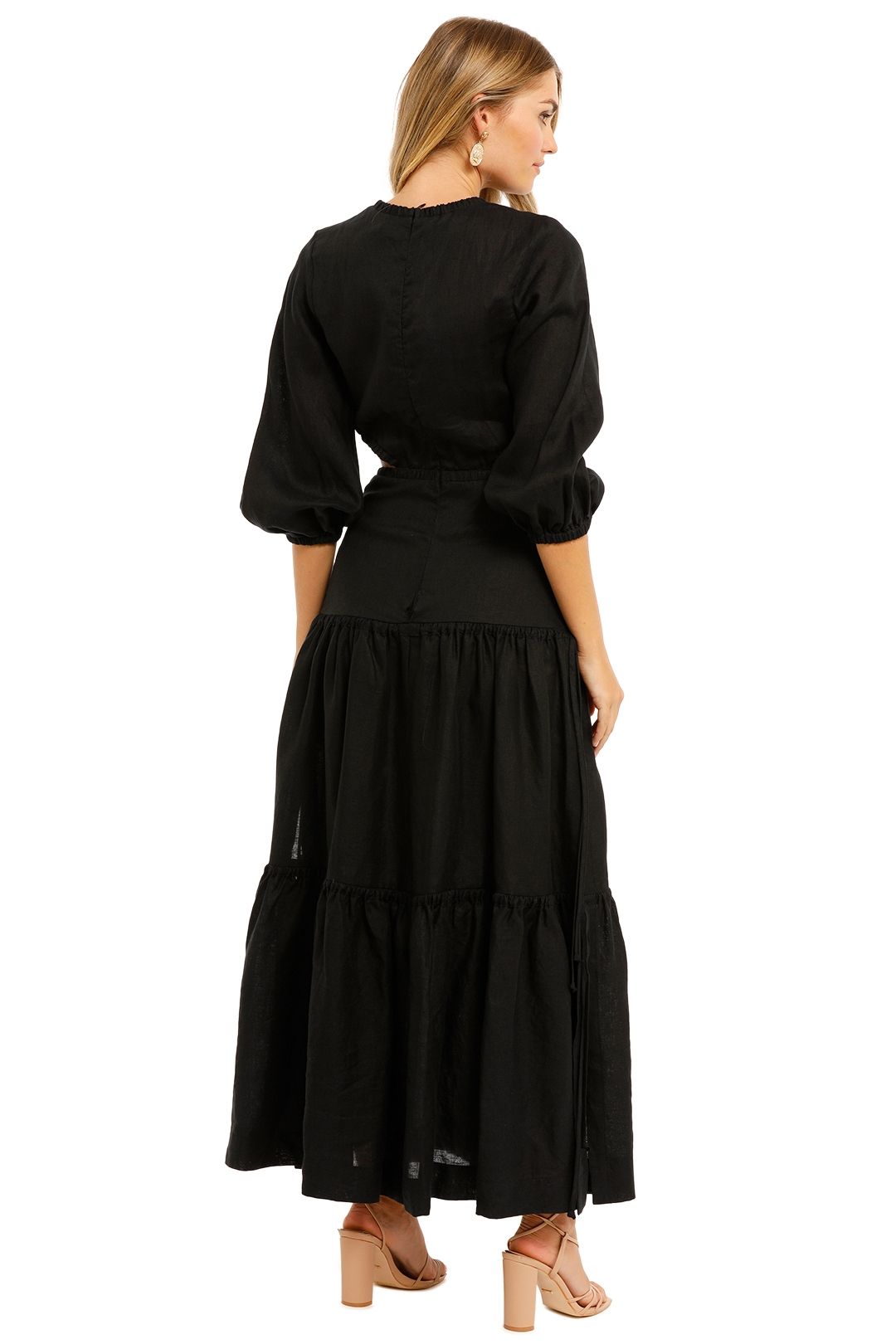 Bec and Bridge Arlington Maxi Dress Black linen