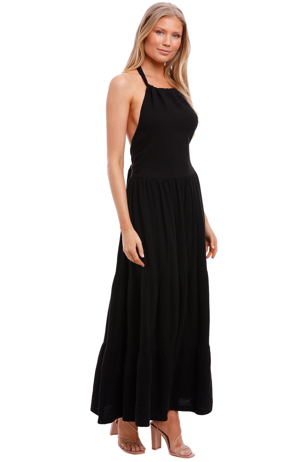 Bec and Bridge Haku Cotton Maxi Dress Black