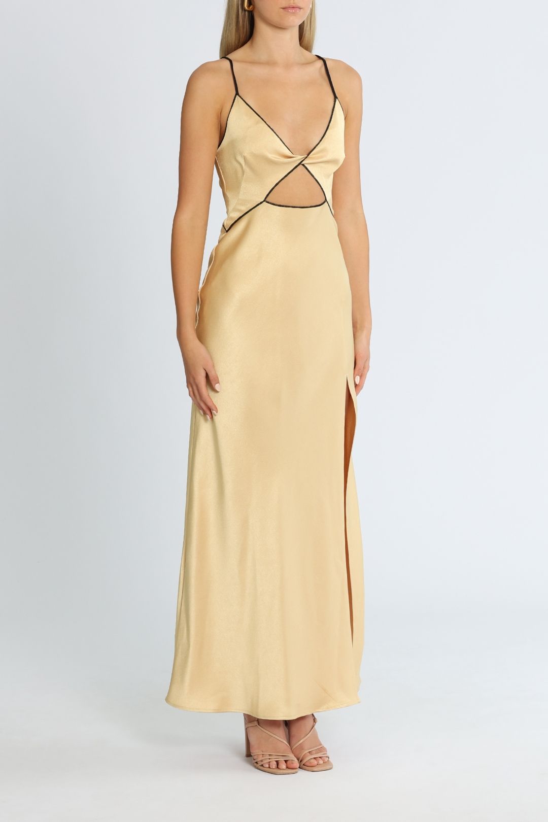 Bec and Bridge Hazel Maxi Dress Wheat Cutout