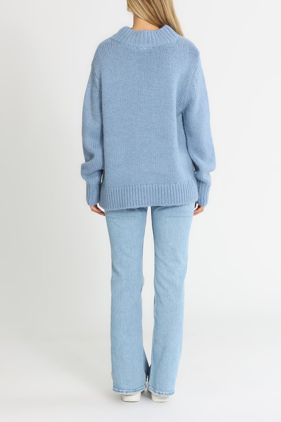 Bec and Bridge Romana Knit Jumper Sky Relaxed Fit