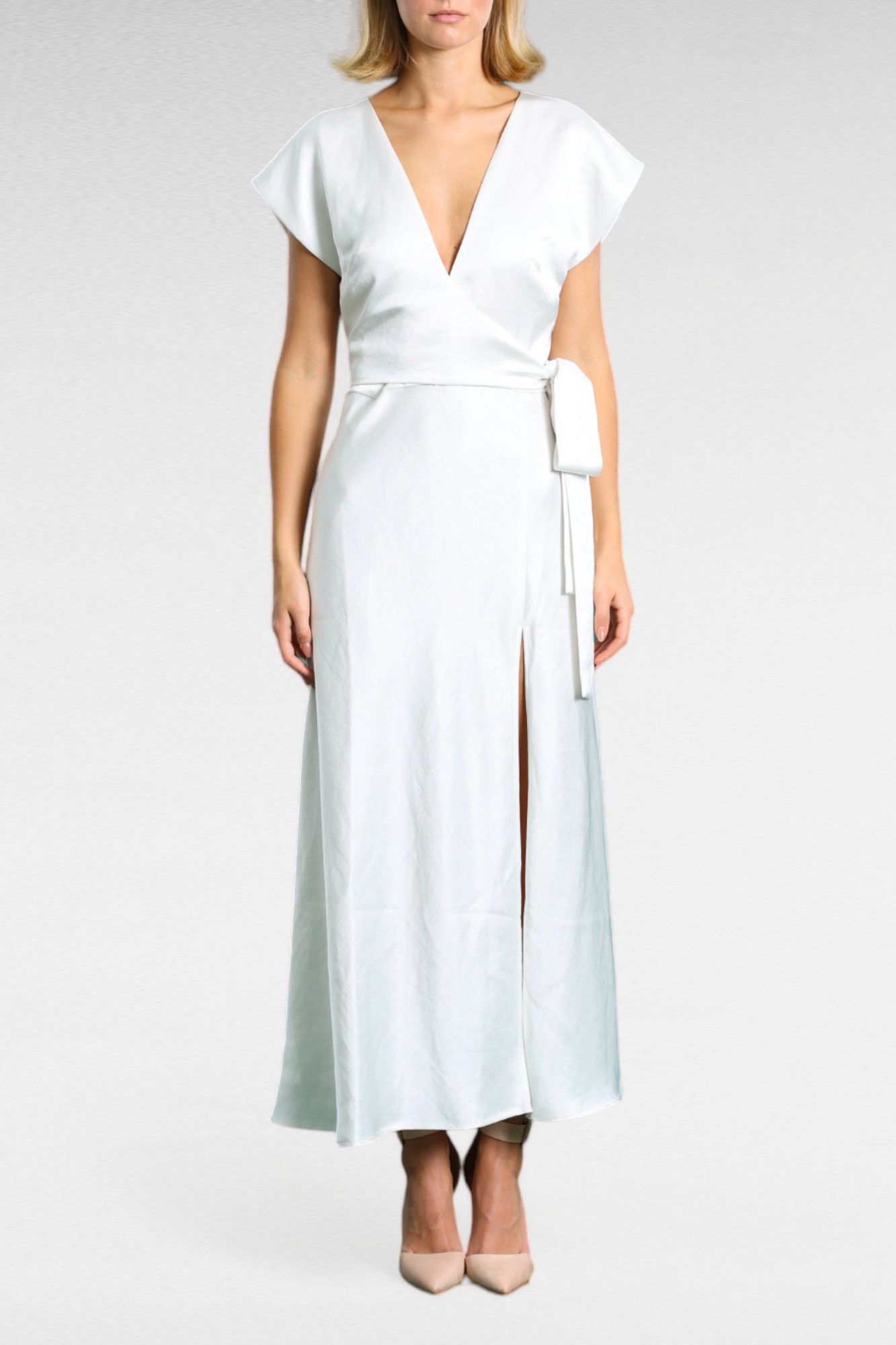 Hire The Dreamer Wrap Dress in Ivory Bec and Bridge GlamCorner