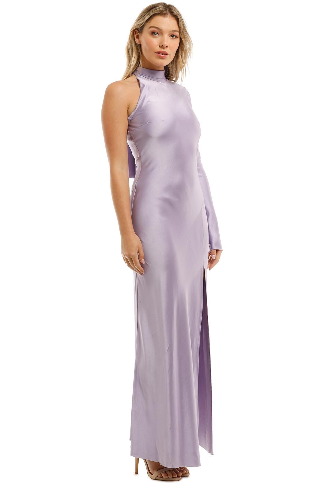 Bec and Bridge Violetta Maxi Dress Lilac One Sleeve High Neck