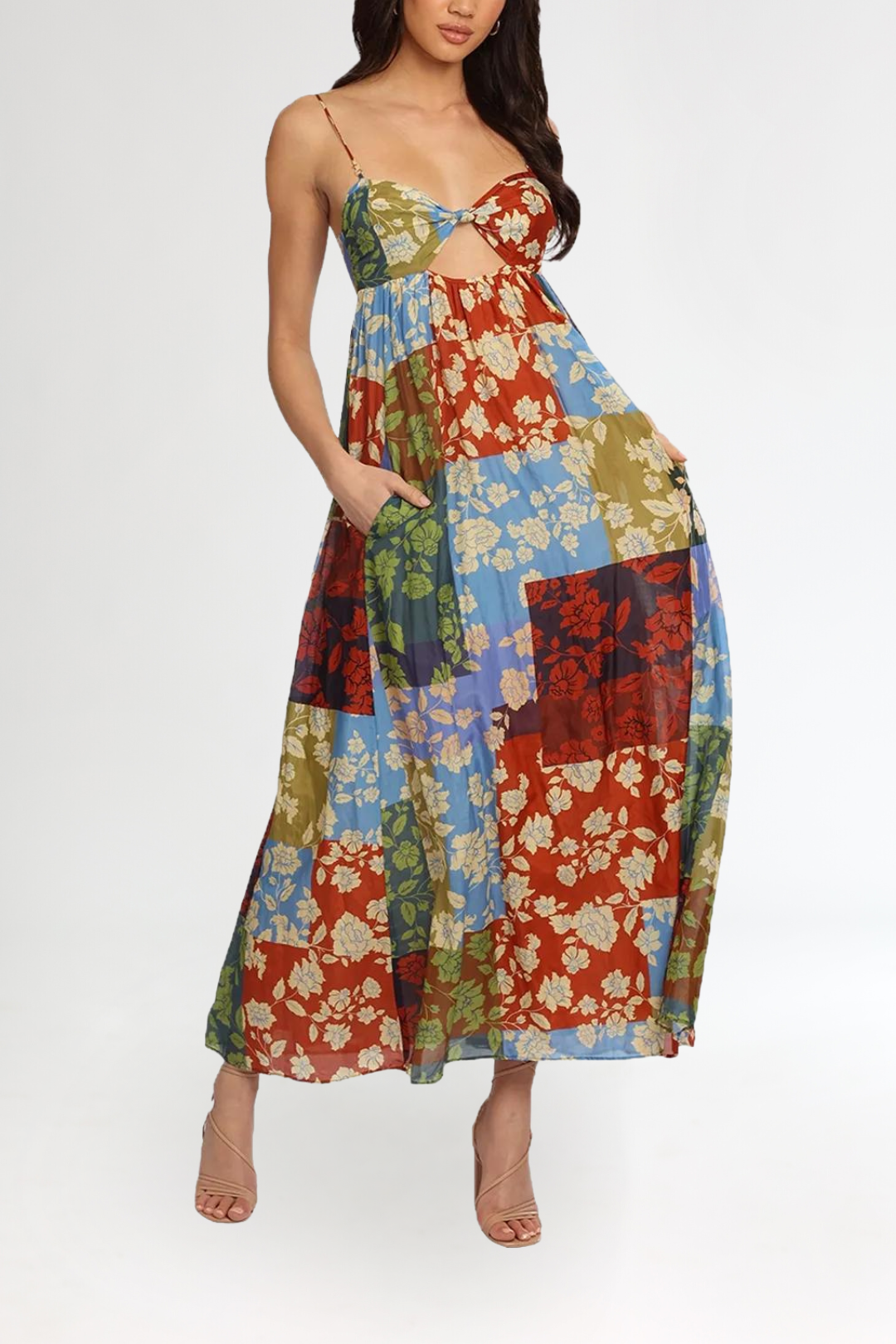 Bec and Bridge Woodstock Maxi Dress Grey 