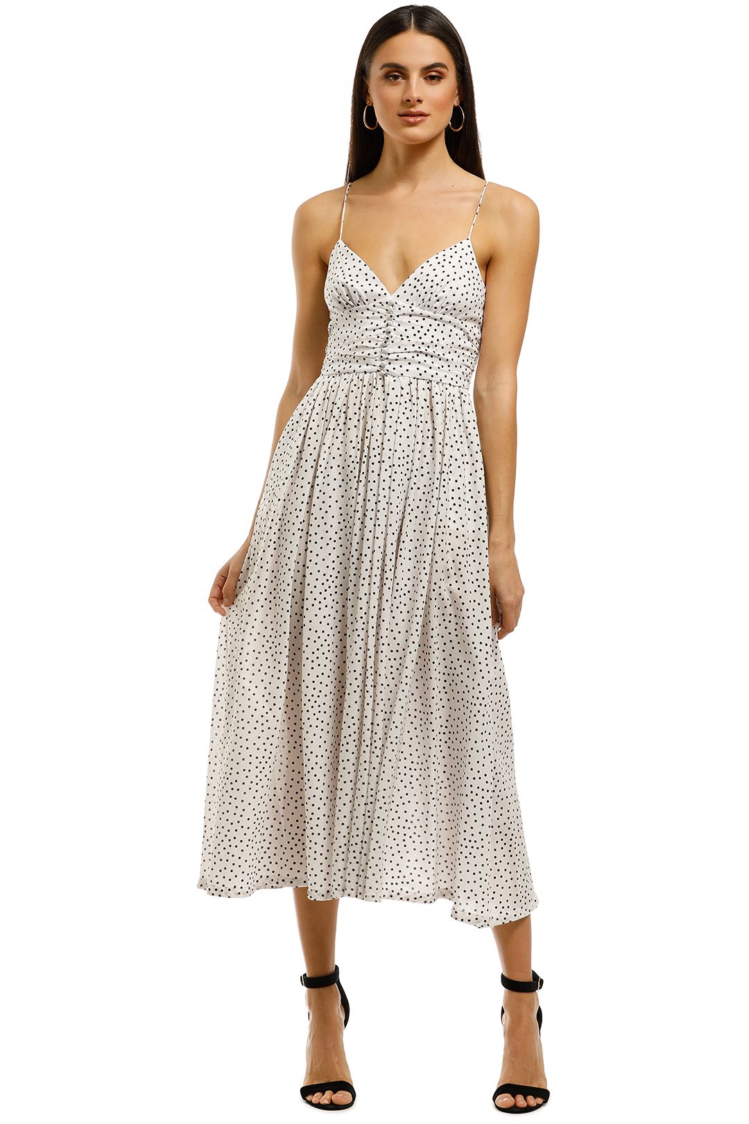 Bec+Bridge-Miss-Frenchie-Midi-Dress-Spot-Print-Front