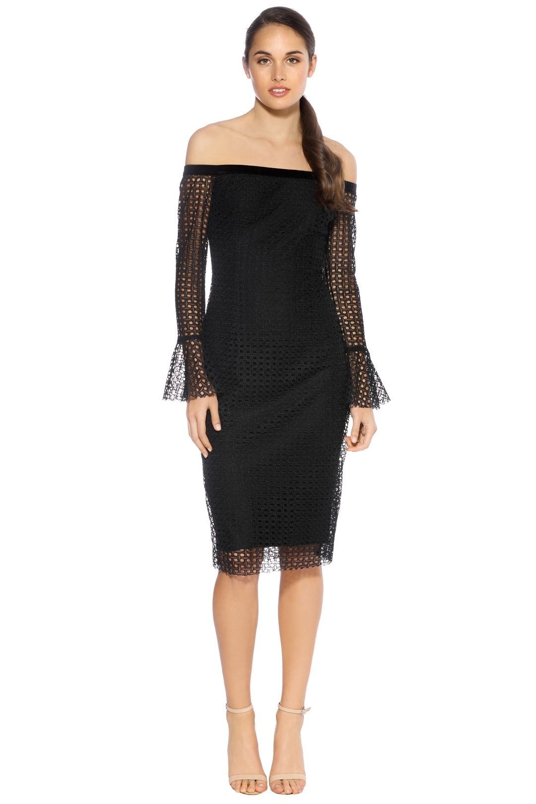 Bec and bridge black one shoulder dress clearance