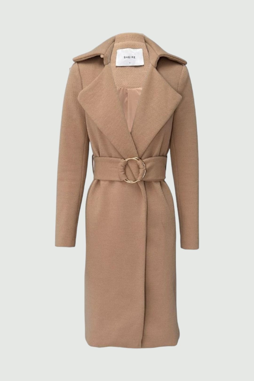 Sheike Beige Long Sleeved Winter Coat