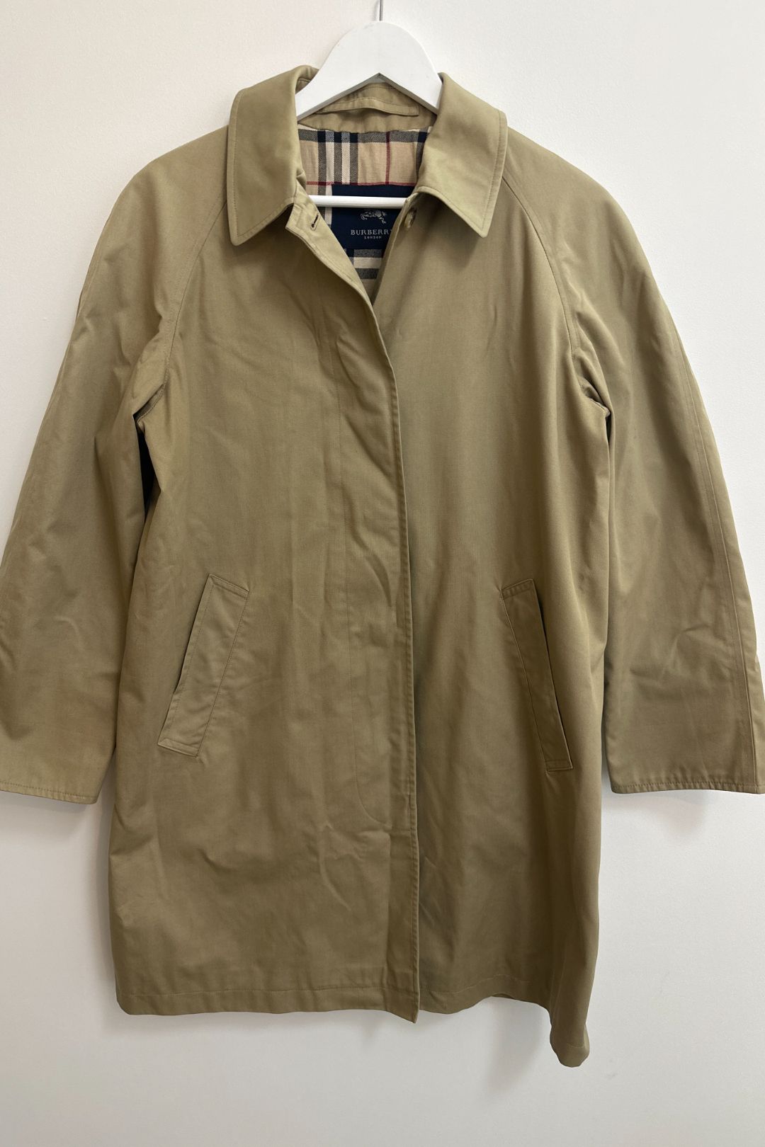 Burberry Beige Single Breasted Trench Coat