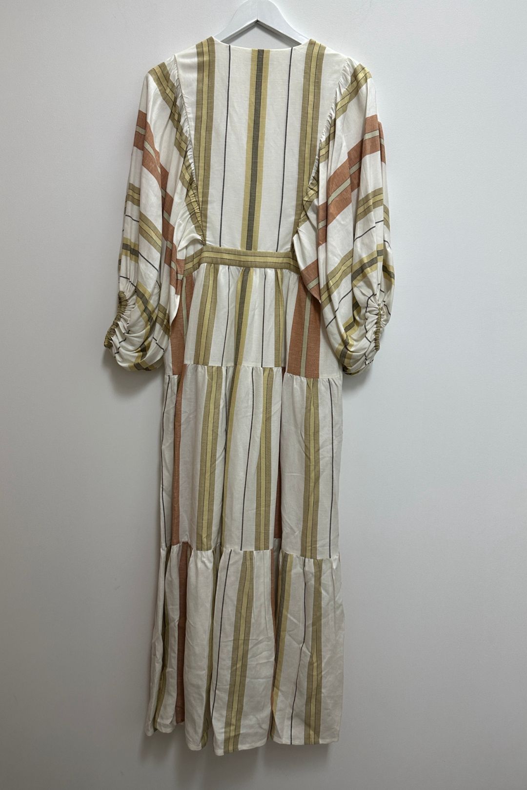 Shona Joy Beige Striped Suzana Midi Dress