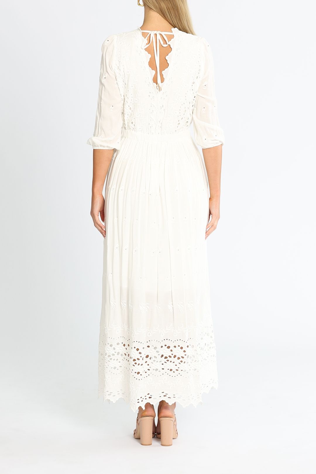 Belle and Bloom All Eyes On Me Midi Dress White