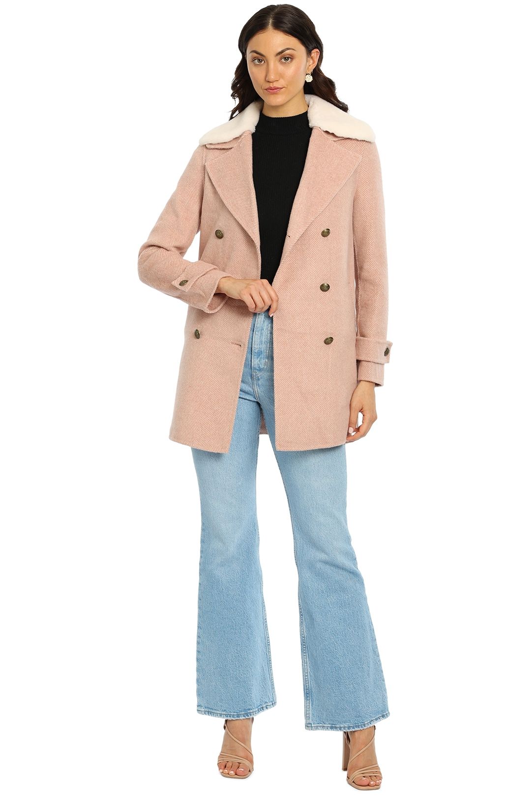 Belle and Bloom Liberty Sherpa Collar Coat