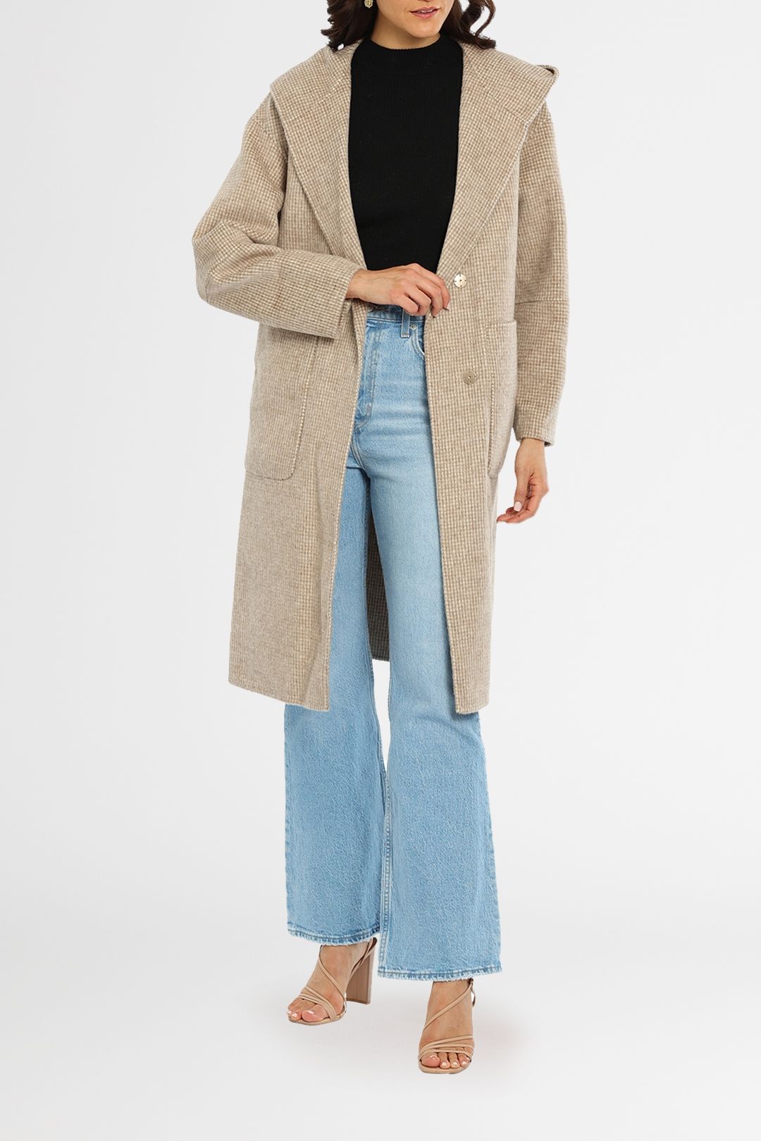 Belle and Bloom Walk This Way Coat Beige