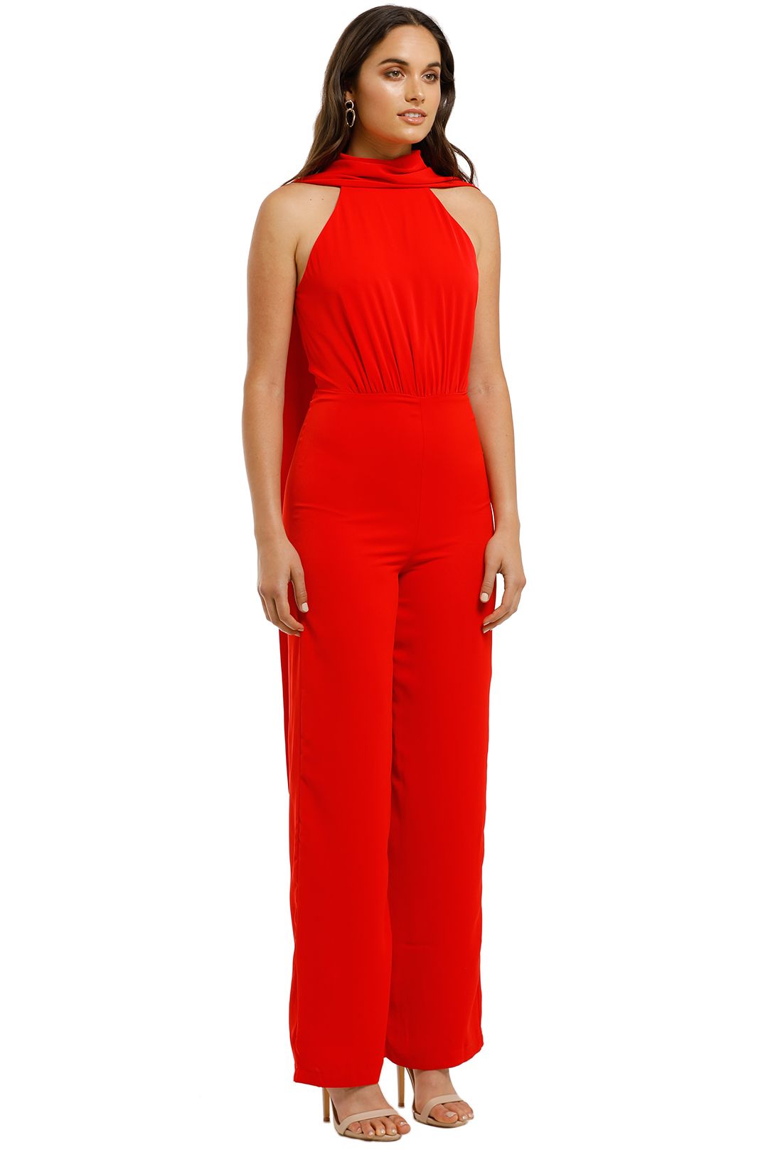 Scarlet Jumpsuit in Red by Bianca and Bridgett for Rent | GlamCorner