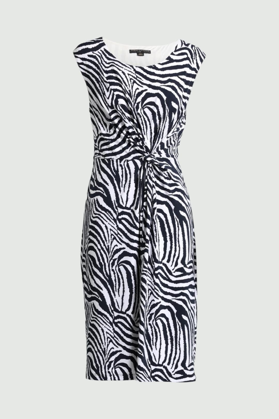 Perri Cutten Black And White Animal Print Dress