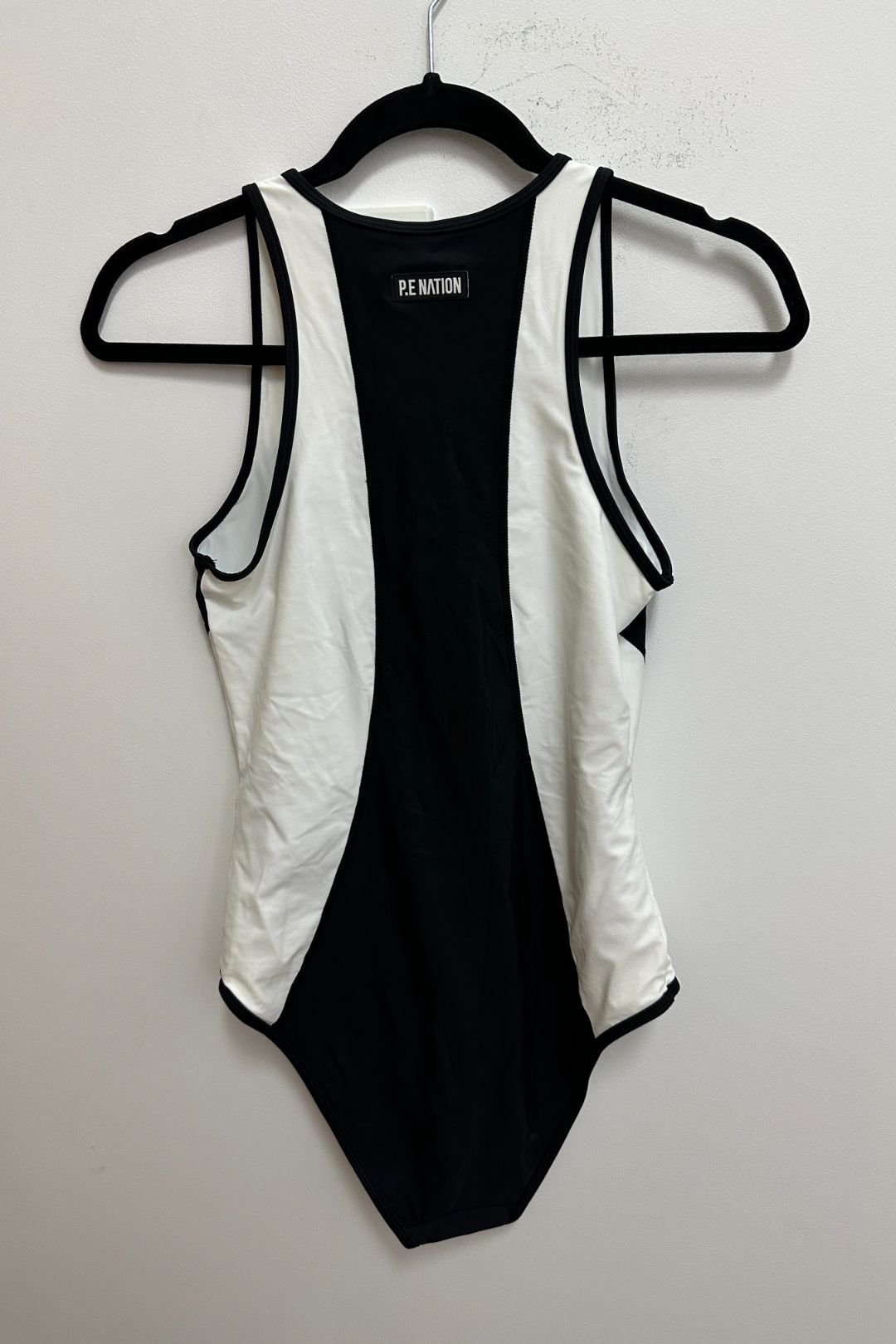 Black and White Super Sprint One Piece Swimsuit