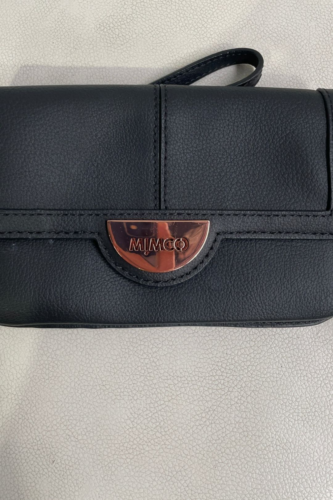 Mimco Black Leather Tech Wallet