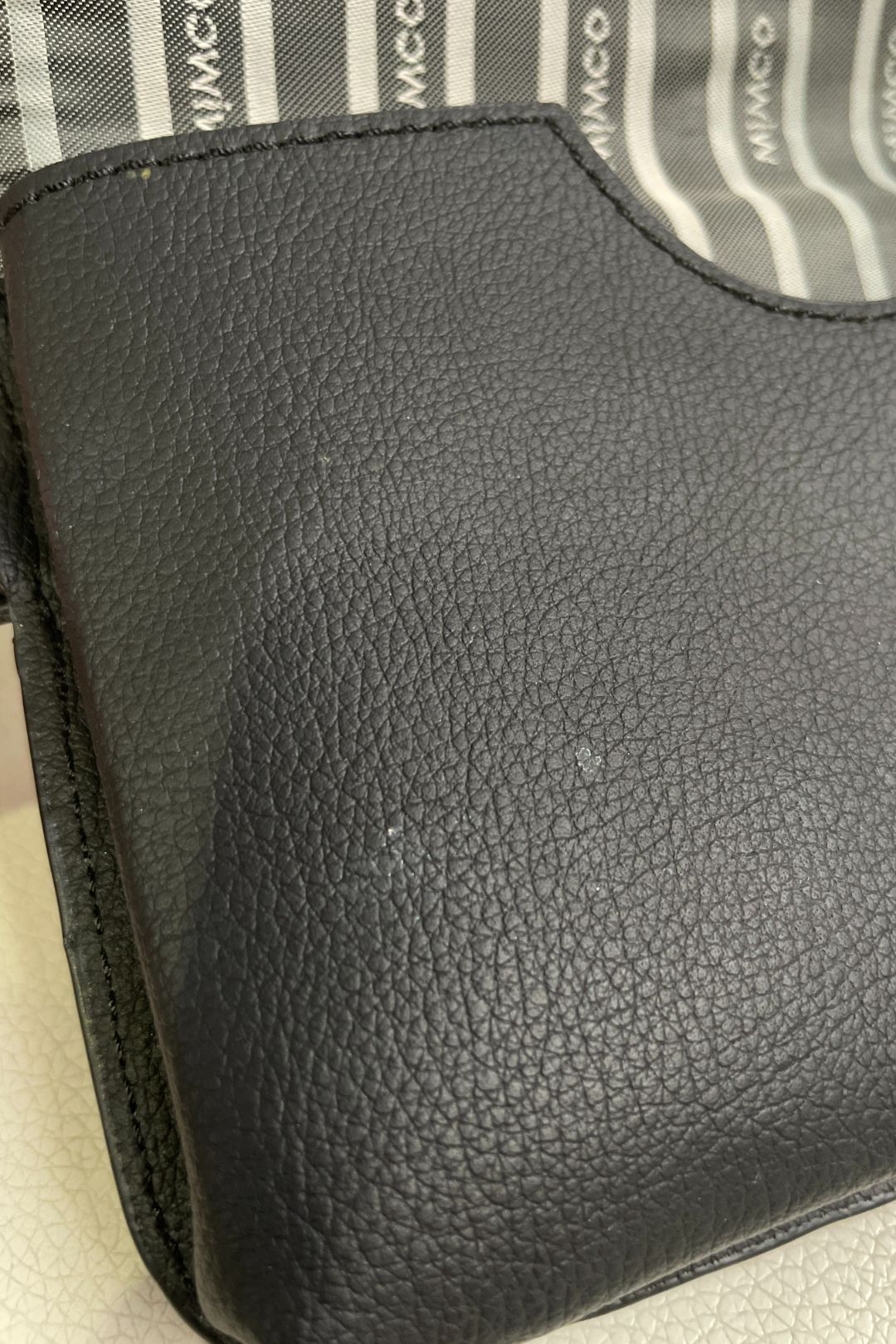 Mimco Black Leather Tech Wallet