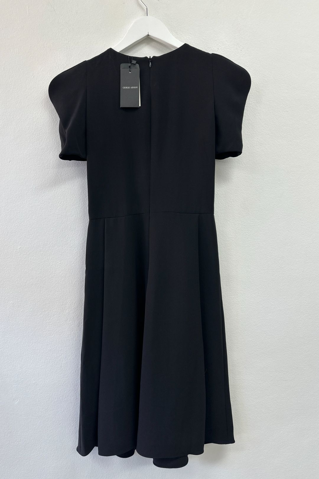 Giorgio Armani Black Silk Knee Length Dress