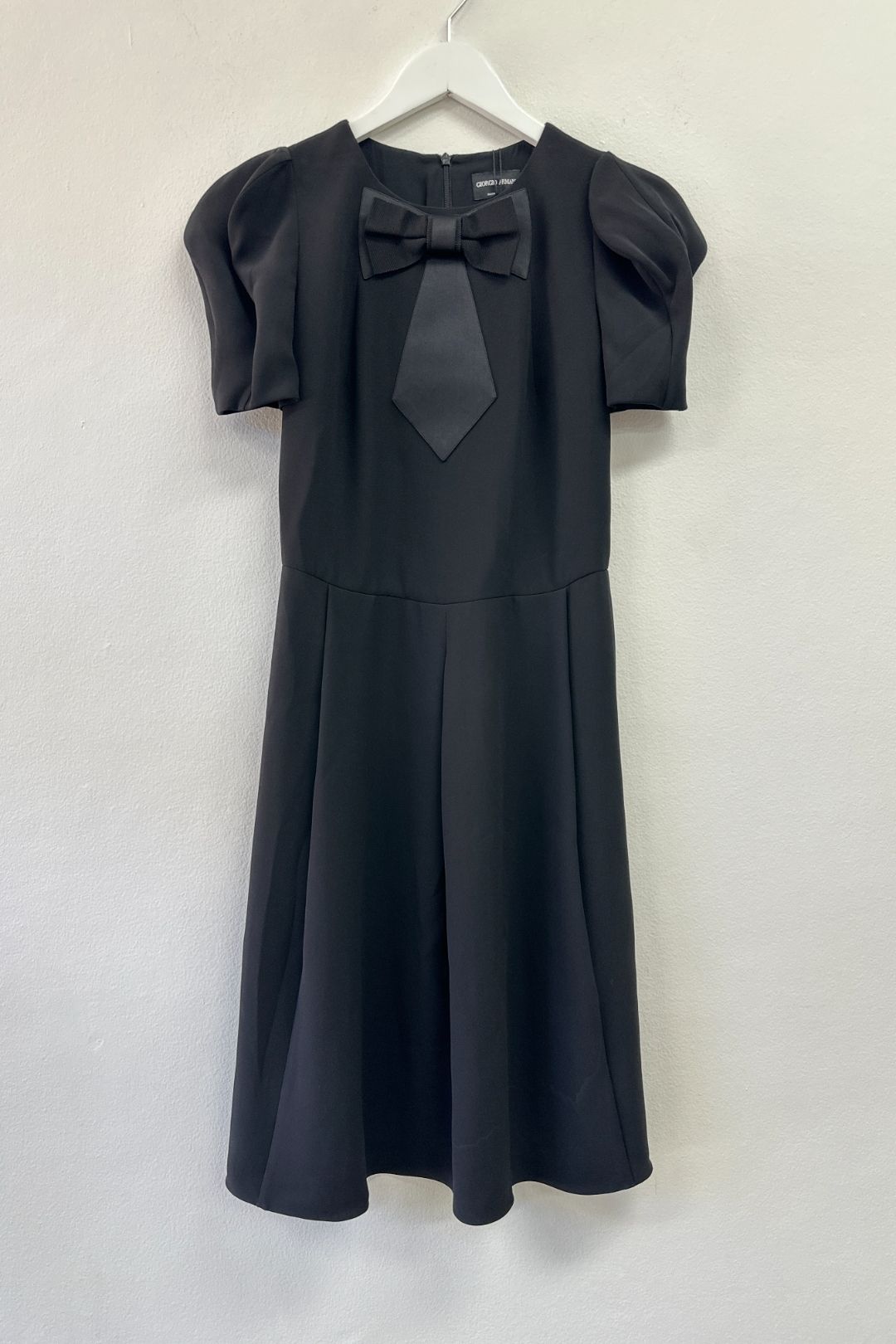 Giorgio Armani Black Silk Knee Length Dress