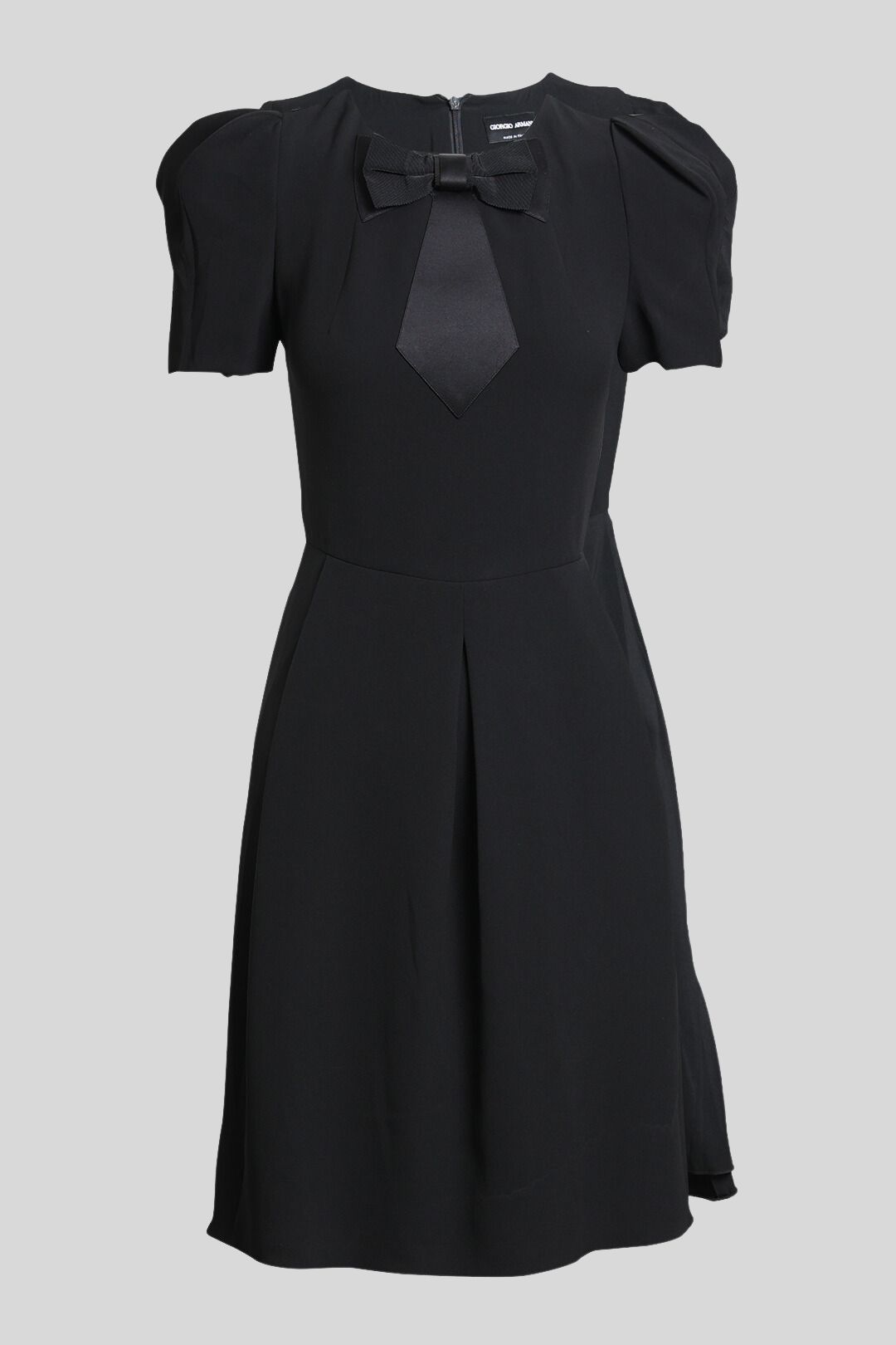 Giorgio Armani Black Silk Knee Length Dress