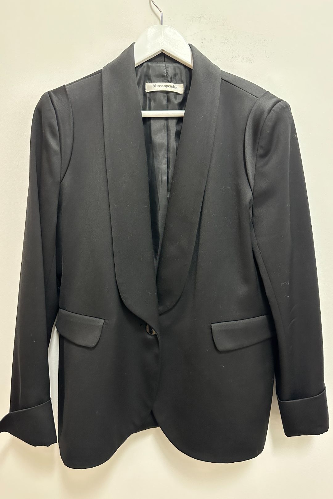 Bianca Spender Black Tailored Tuxedo Blazer