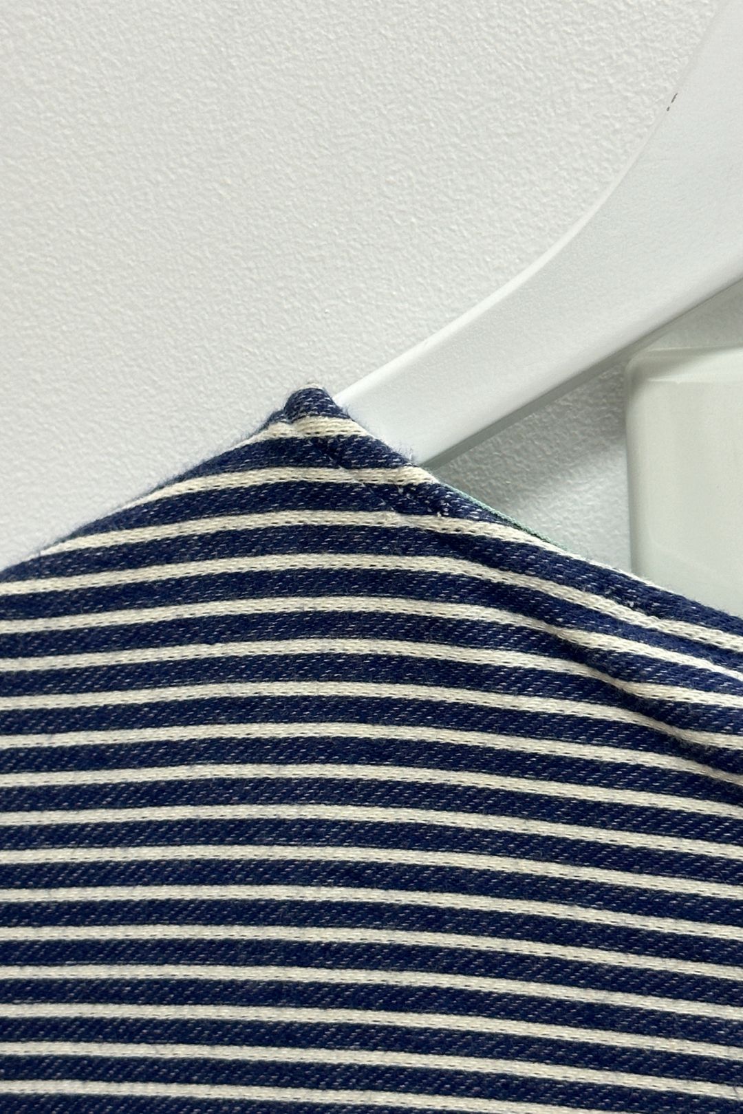 Kookai Blue and White Stripe Long-Sleeved Playsuit 