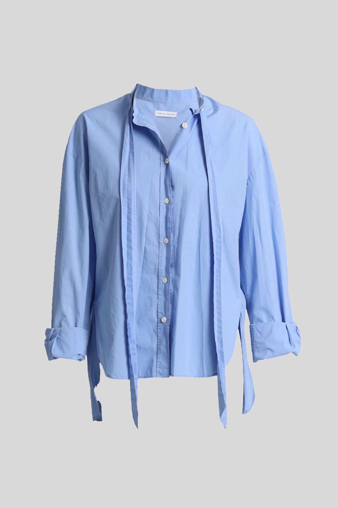 Scanlan Theodore Blue Cotton Shirt with Neck Tie