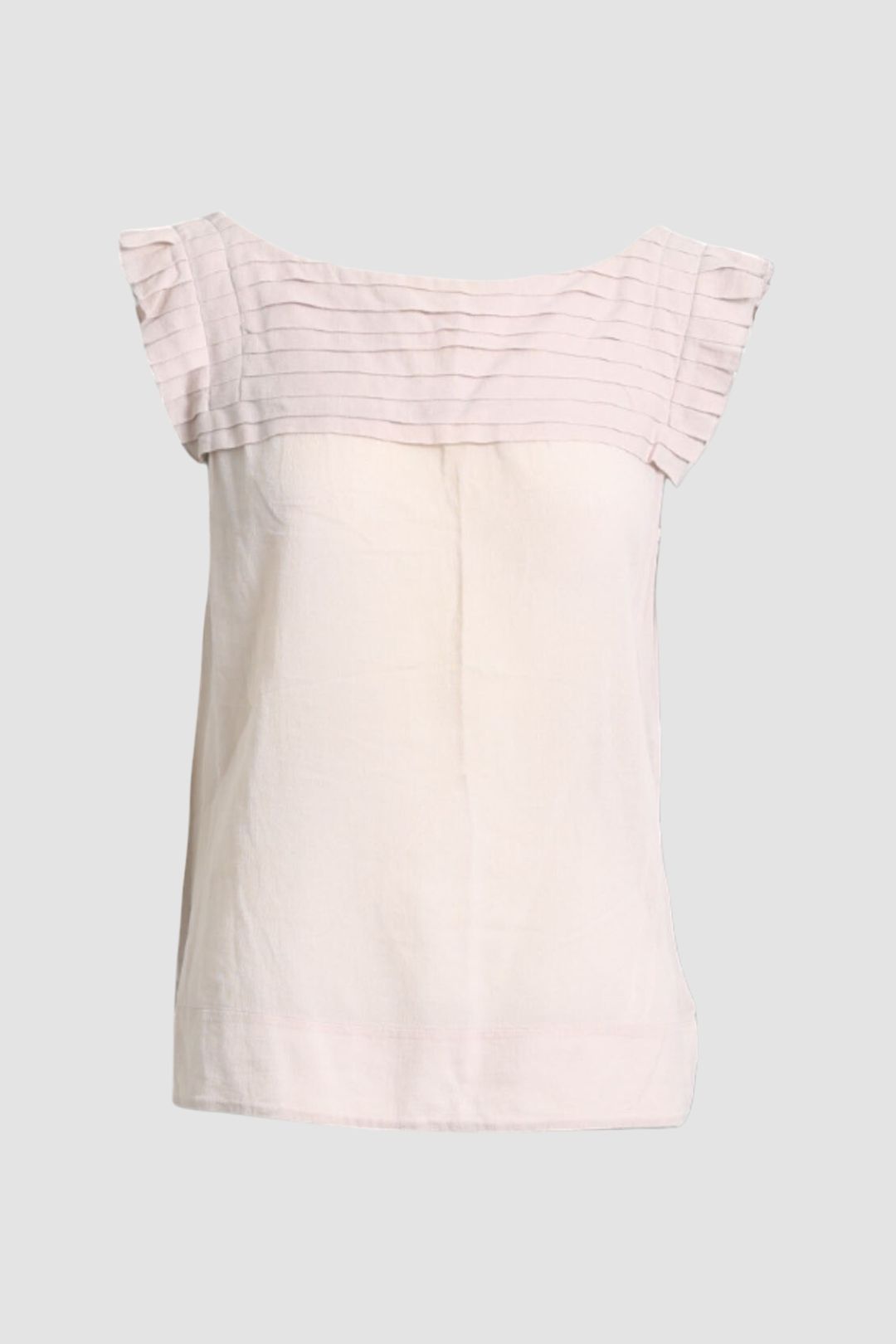 Club Monaco Blush Pink Pleat Crepe Chiffon Top