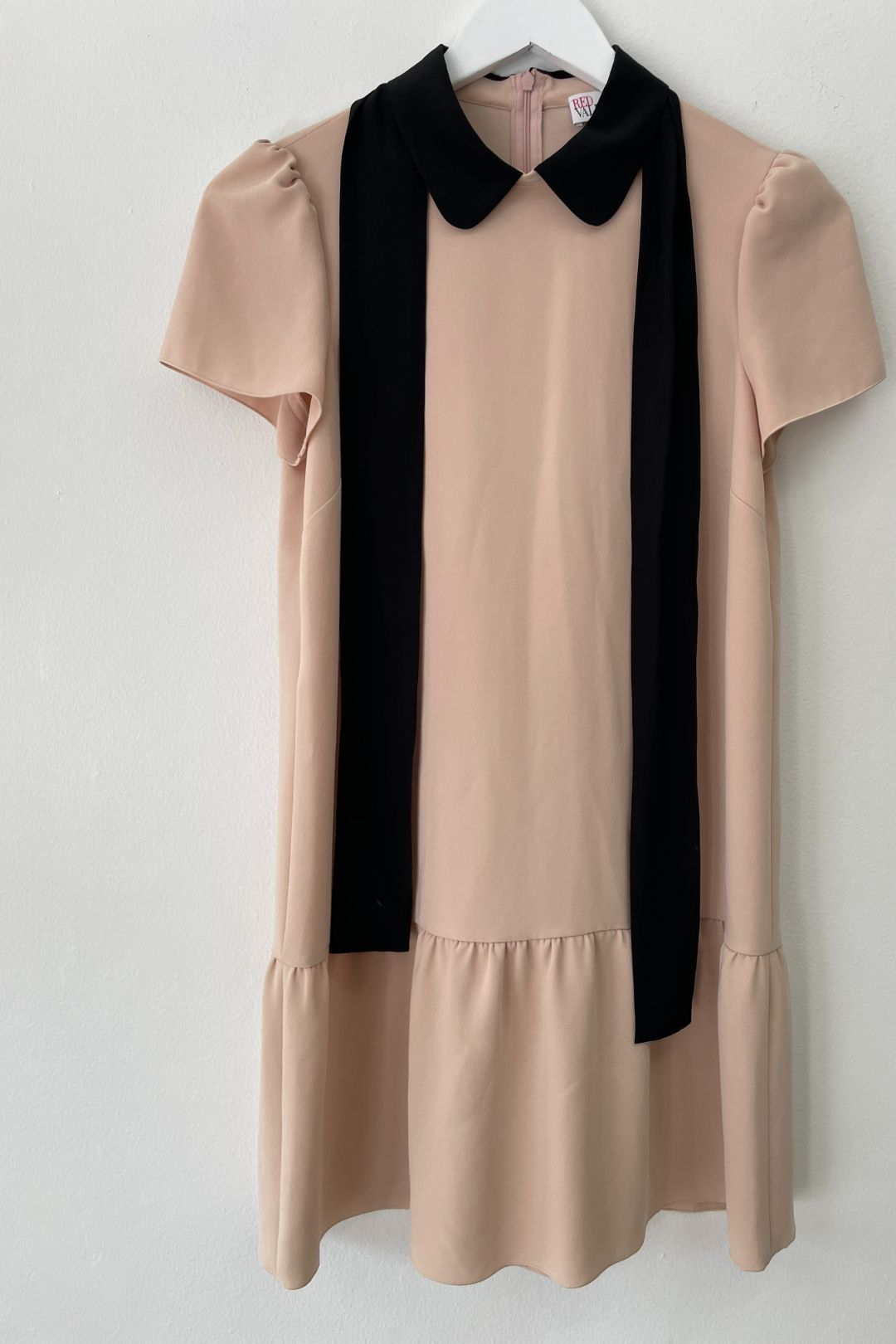 Blush with Tie Fastening Mini Dress