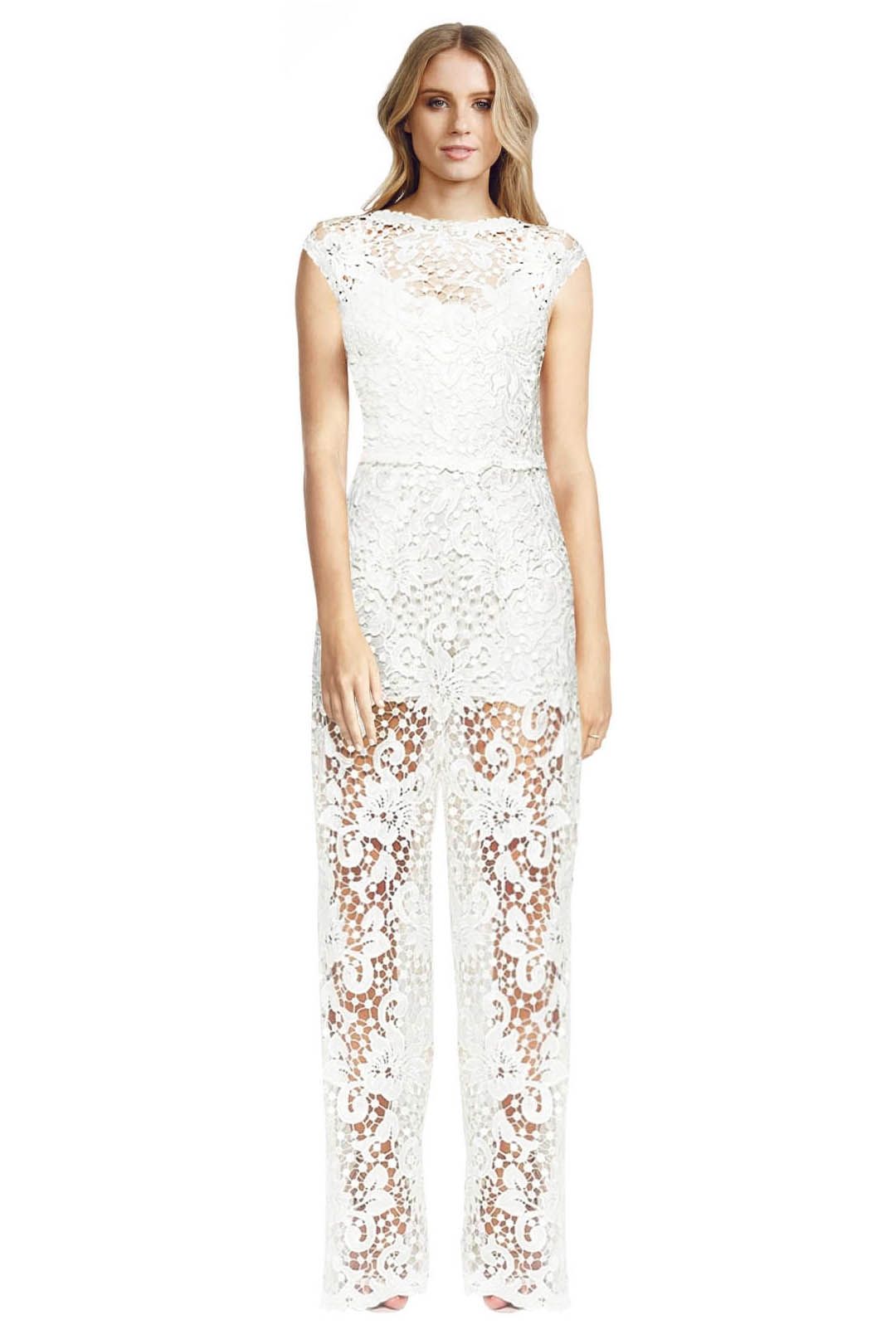 Body Frock - Brides Orchid Jumpsuit -  White - Front
