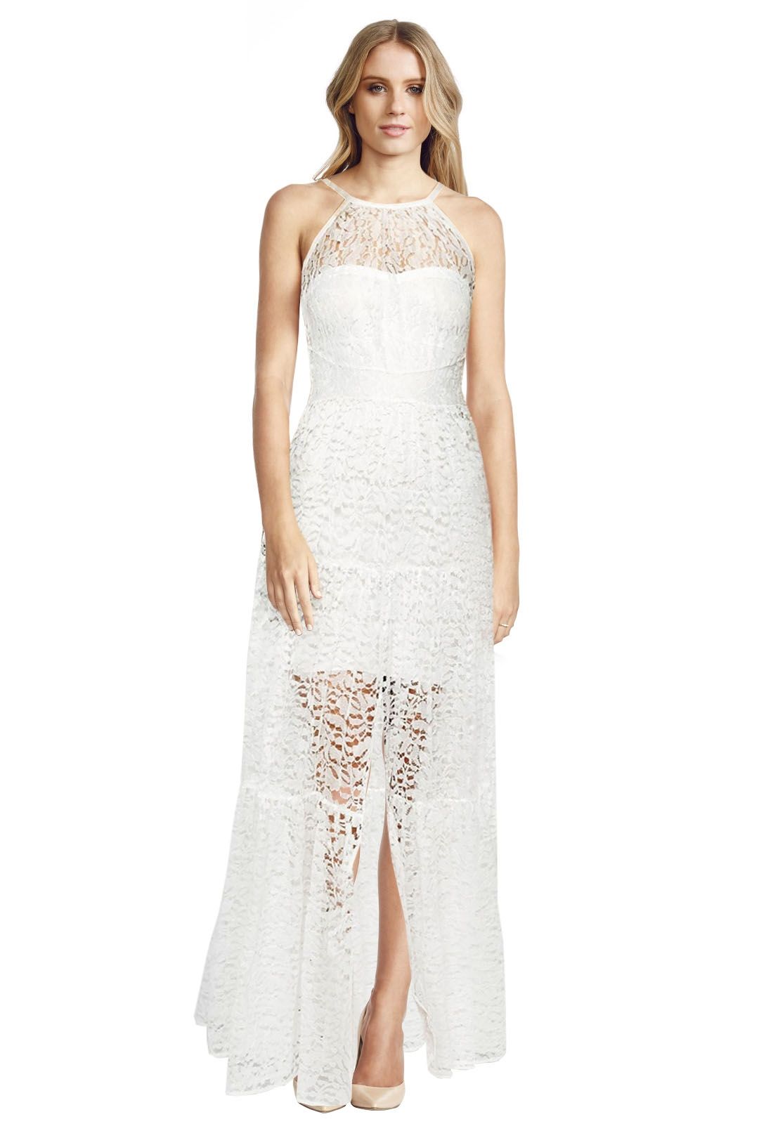 Body Frock - Brides Tiered Lace Dress - White - Front
