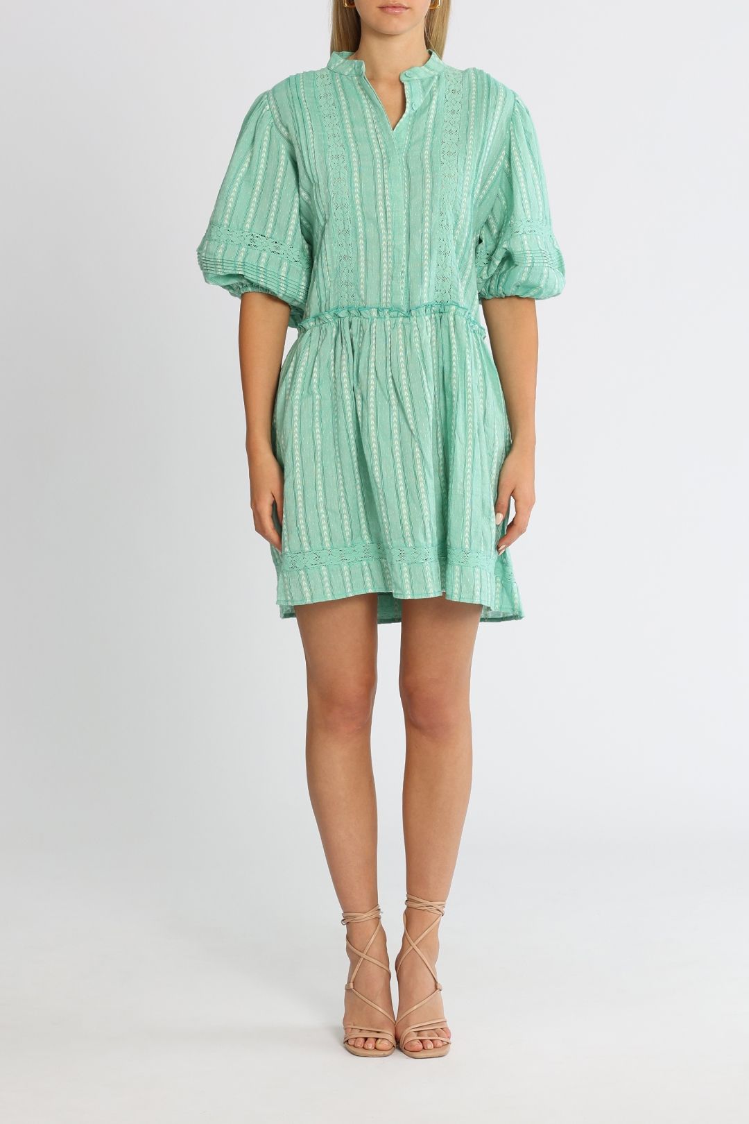 Bohemian Traders Camilla Mini Dress Green