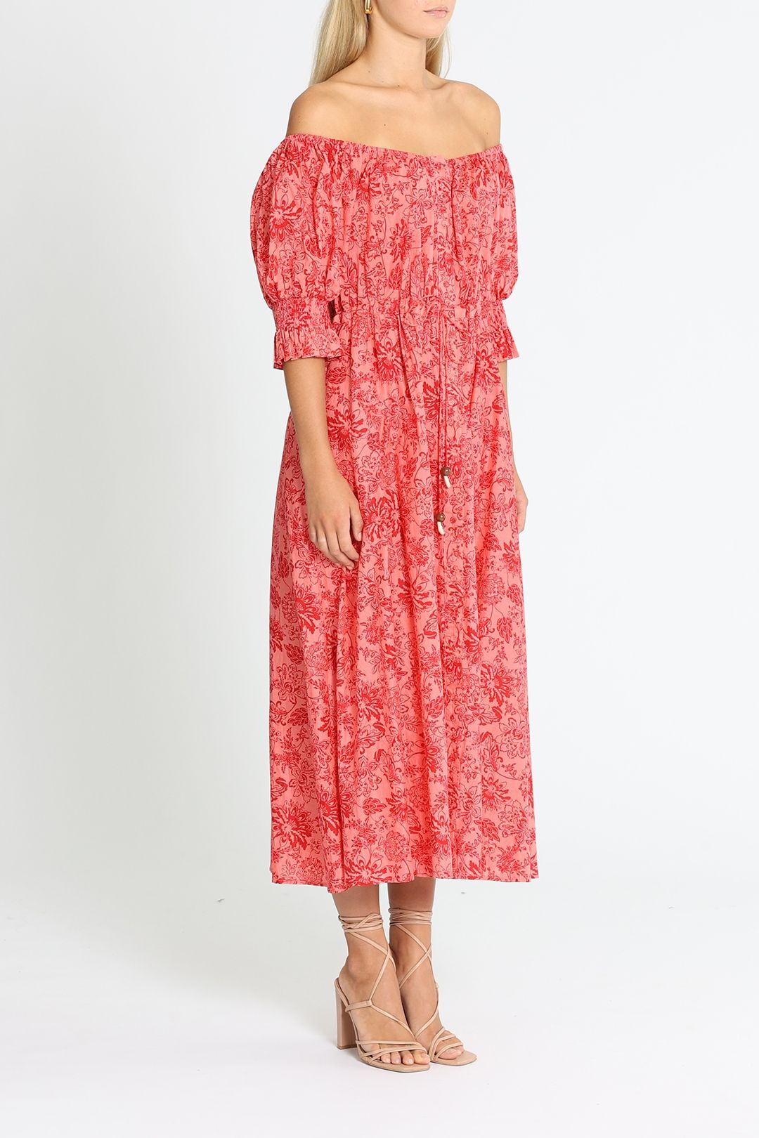 Bohemian Traders Yardage Cotton Dress Fuscia Multi Floral