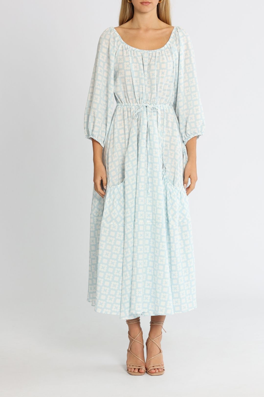 Brave and True Kindred Puff Sleeve Dress Code Blue