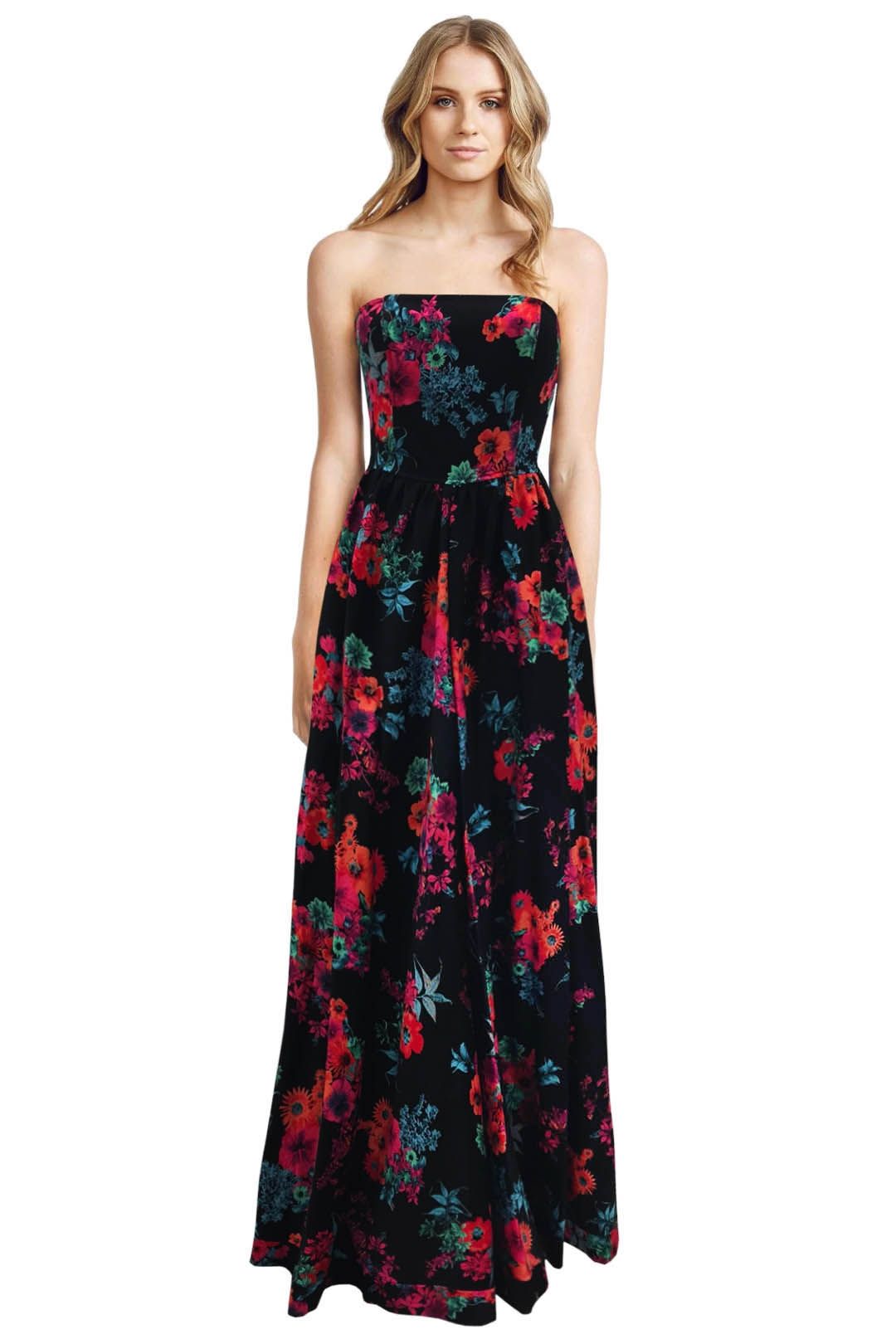 montique rosie print chiffon dress