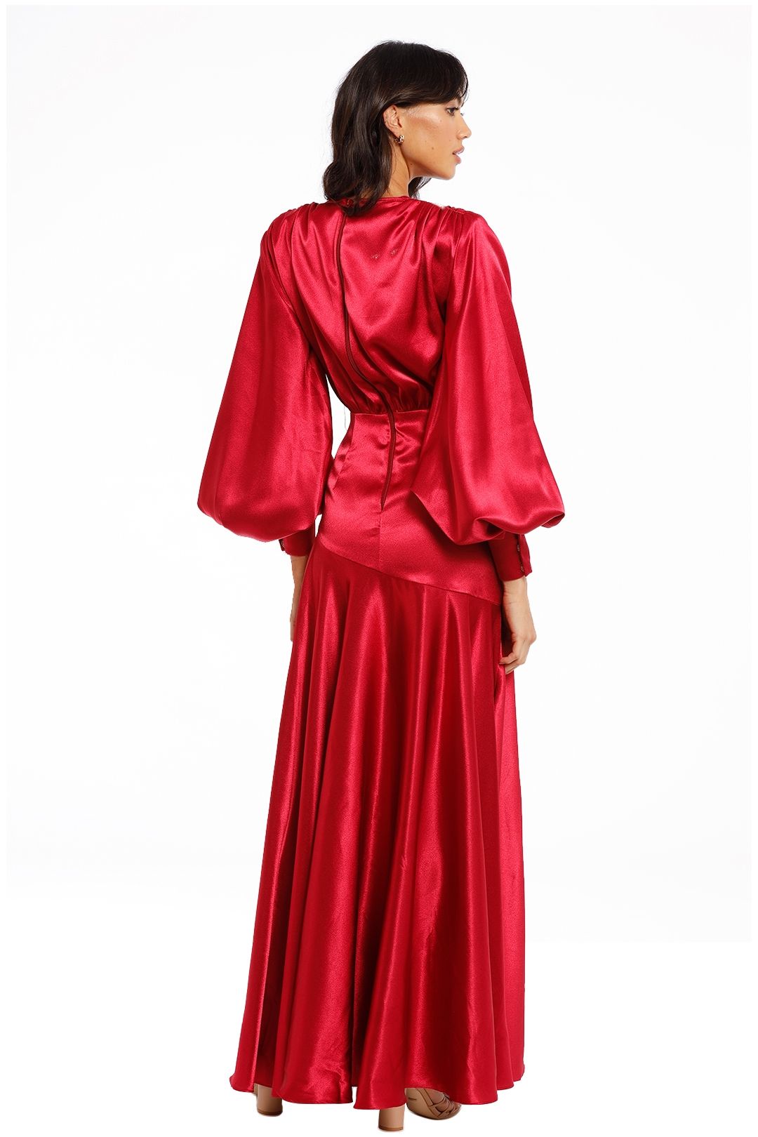 Bronx and Banco Carmen Gown Red Satin