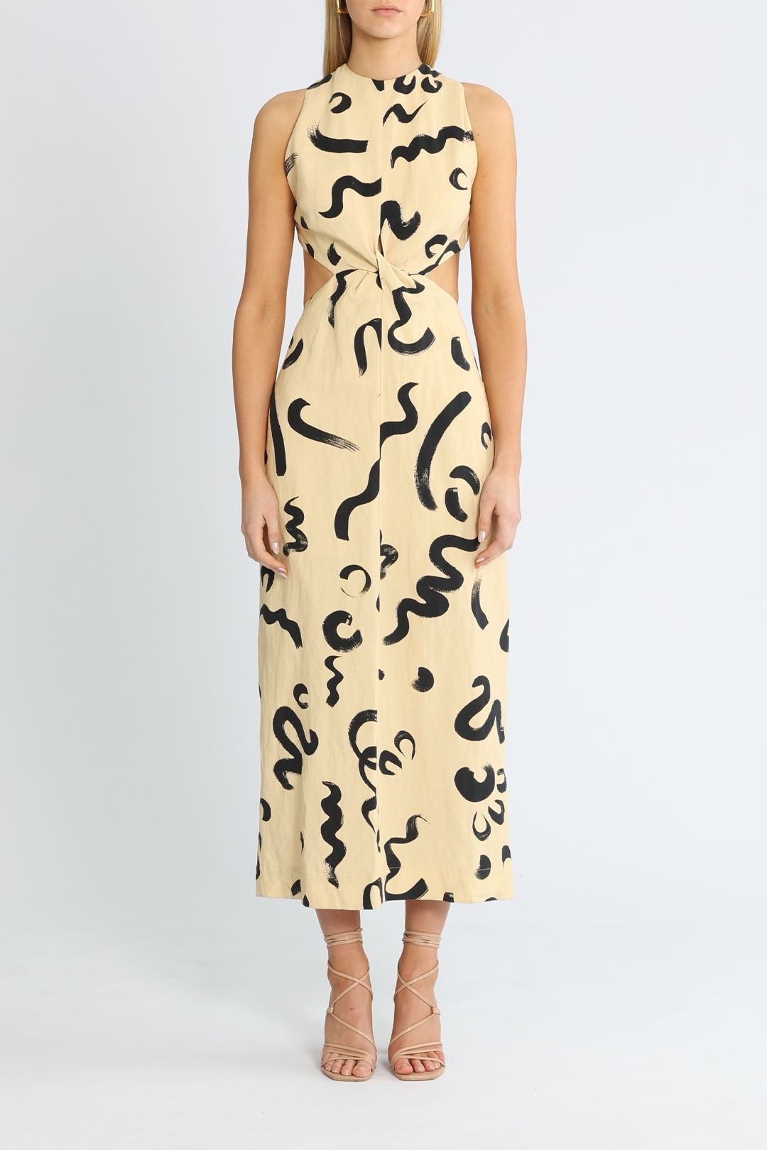 Image of Alemais - Brush Stroke Twist Dress
