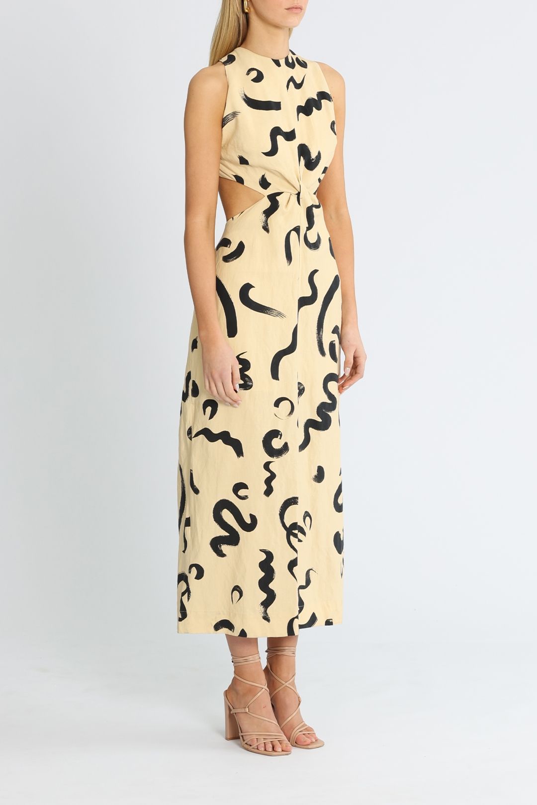 Brush Stroke Twist Dress