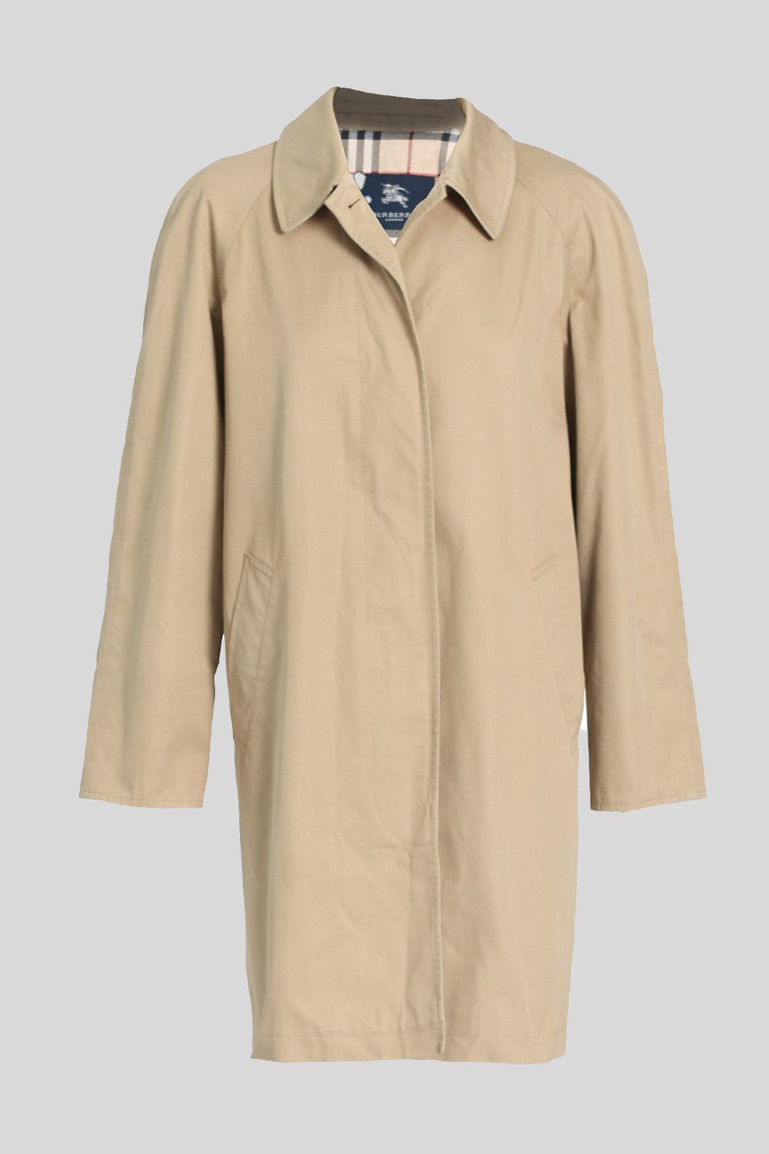 Burberry Beige Single Breasted Trench Coat