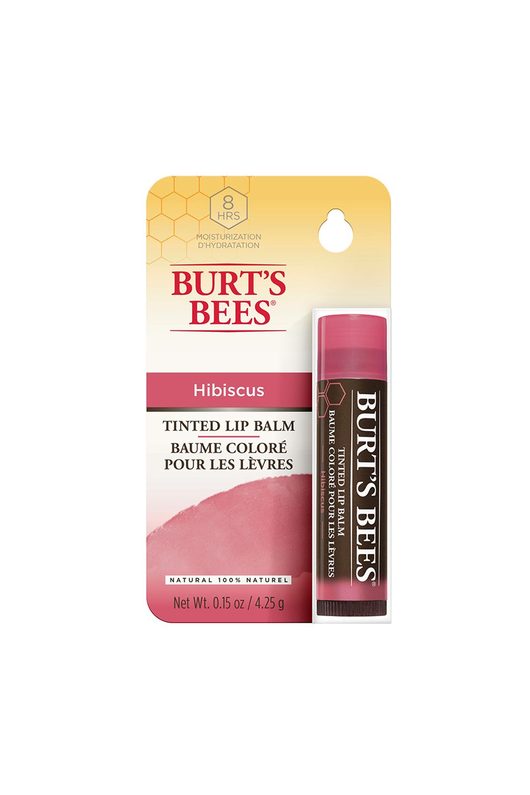 Lip Balm Tinted Hibiscus 4.25g by Burts Bees GlamCorner