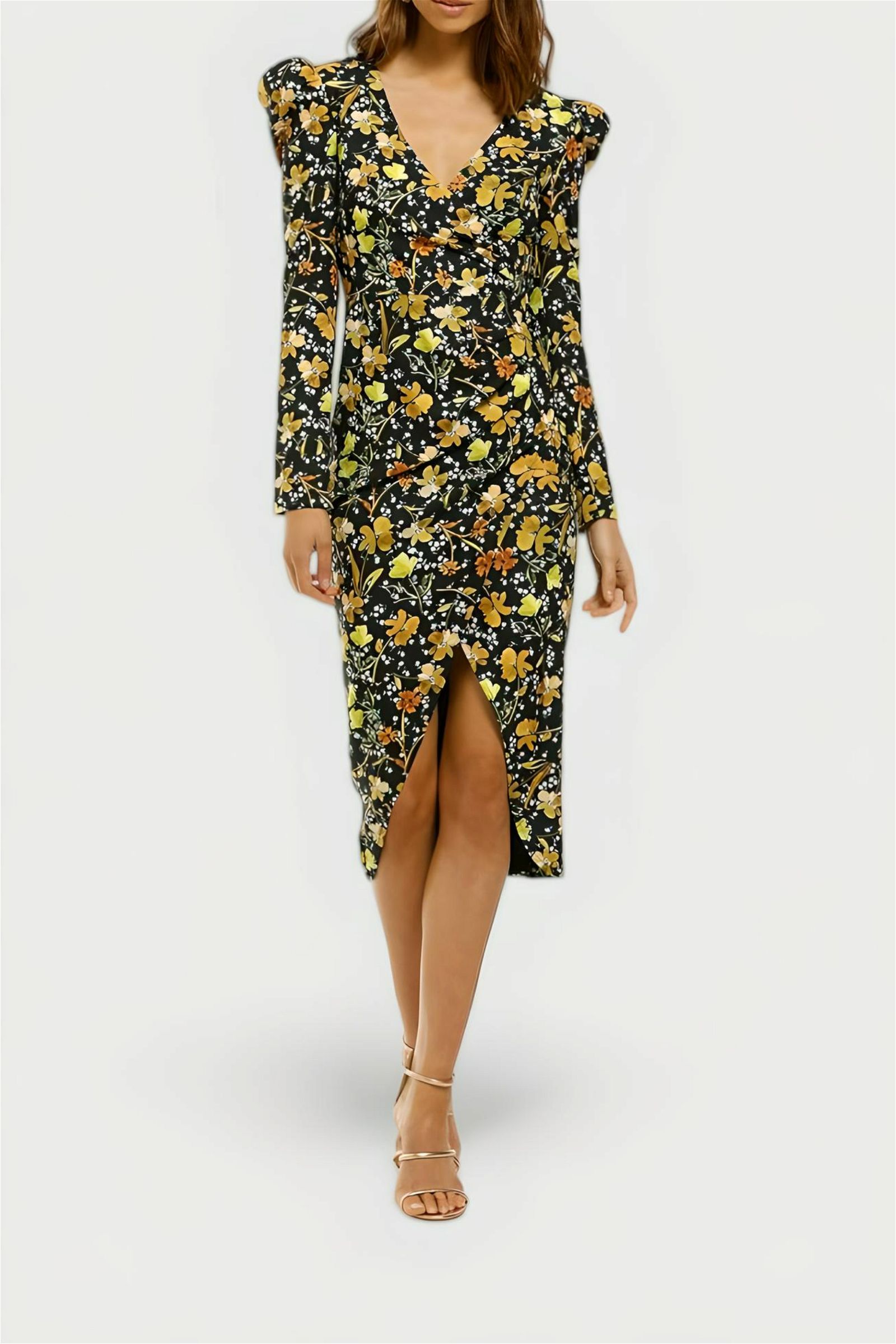 By-Johnny-Bella-Floral-Tuck-Wrap-Midi-Dress-Front