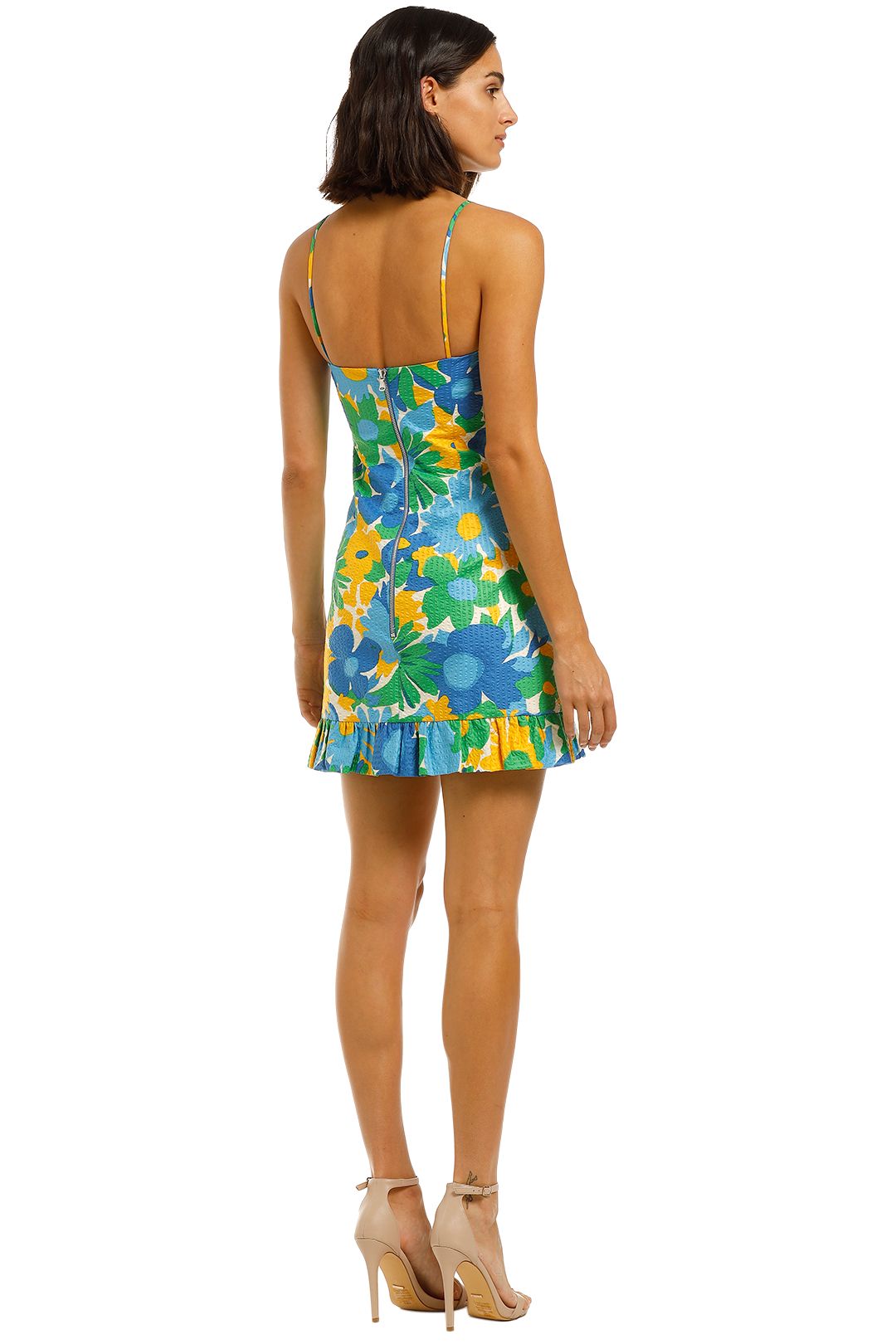 By-Johnny-Sunday-Floral-Frill-Mini-Dress-Print-Floral-Back