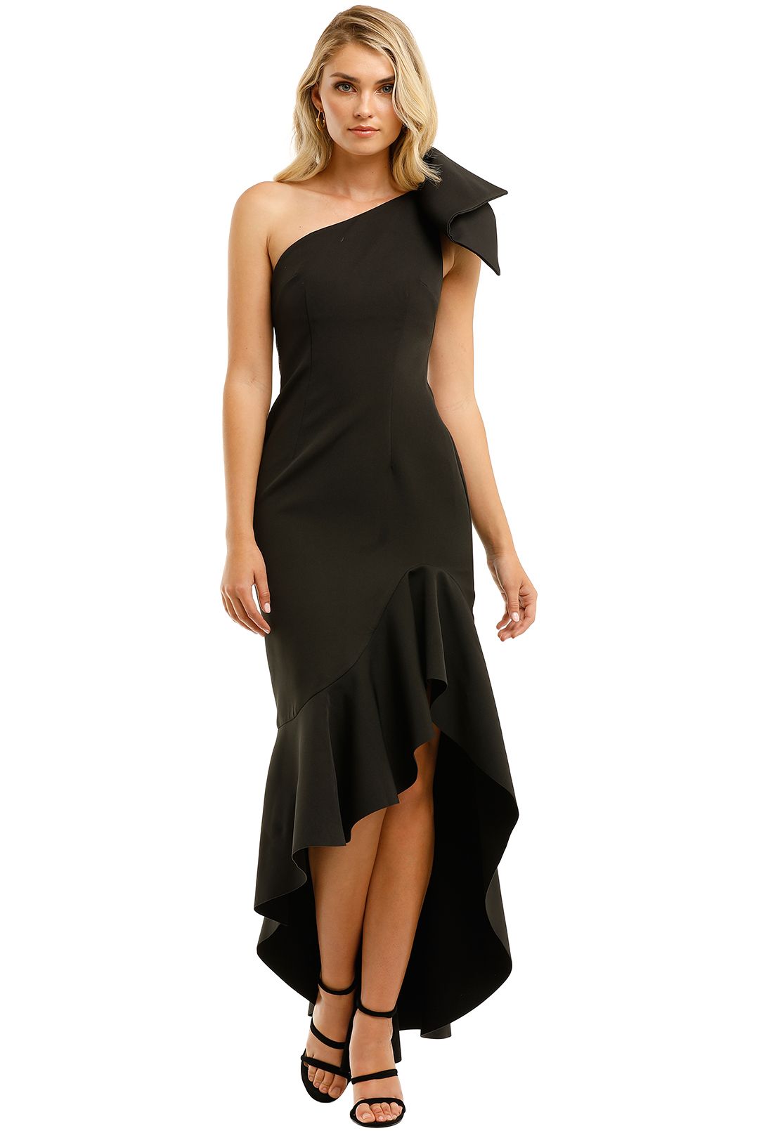 by johnny strapless wave gown white