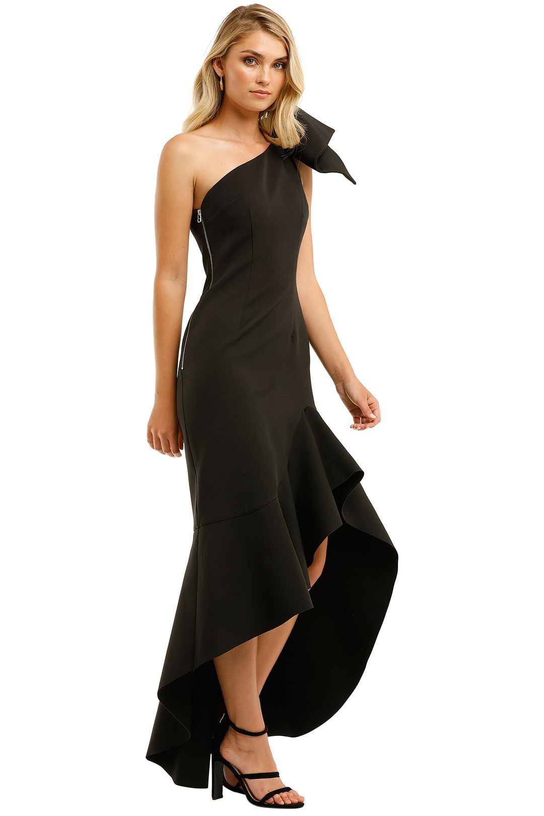 by johnny strapless wave gown white