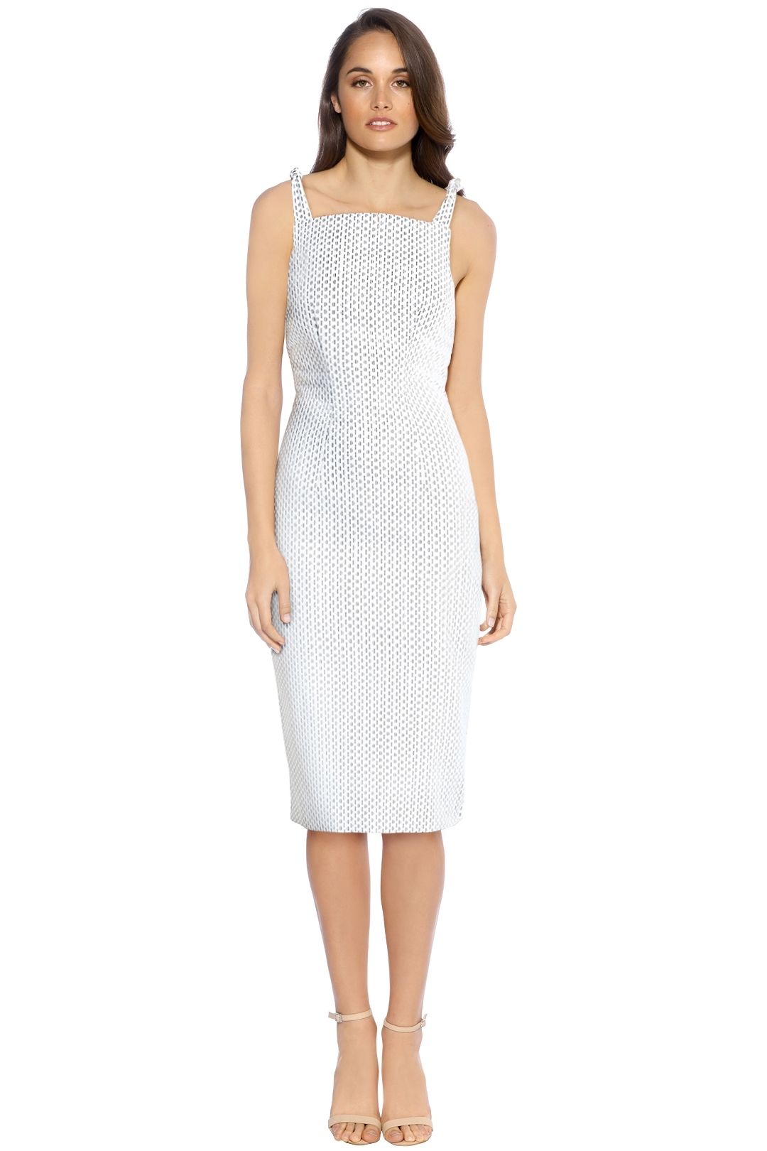 By Johnny - Knot Neck Link Dress - White - Front