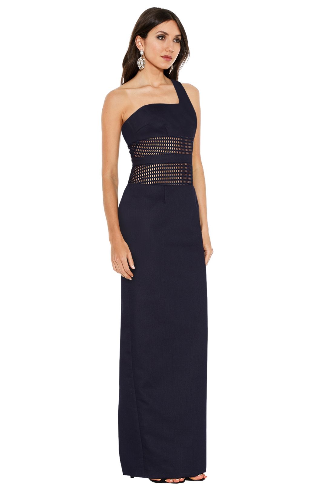 By Johnny - Mesh Panel Sharpened Gown - Navy - Side