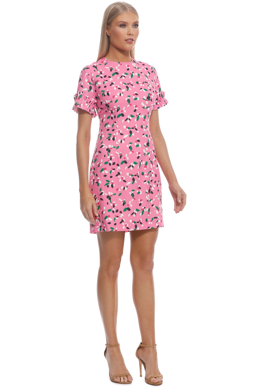 By Johnny - Painted Petal Ruffle Tee Dress - Pink - Side